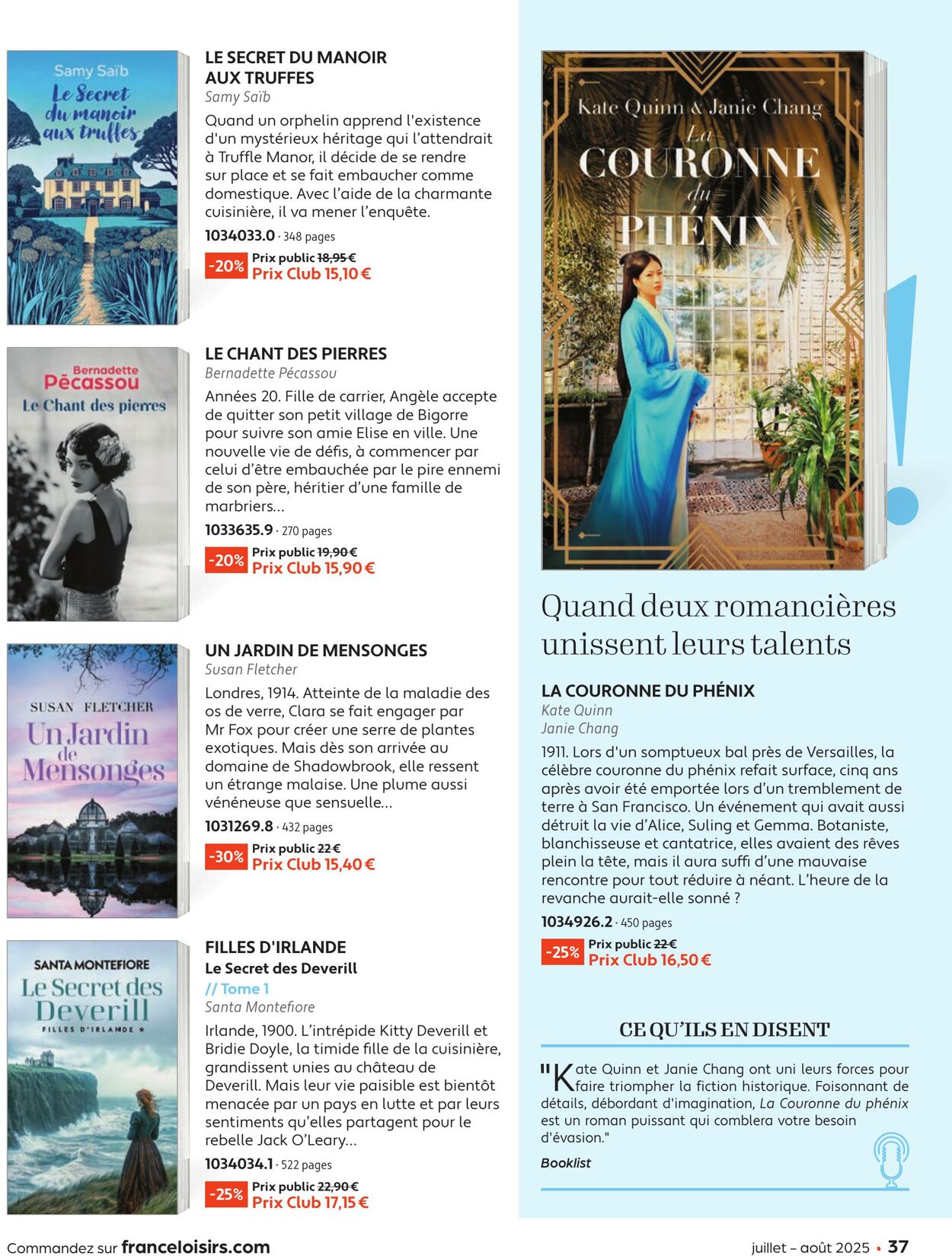 Catalogue France Loisirs 01.06.2025 - 31.07.2025