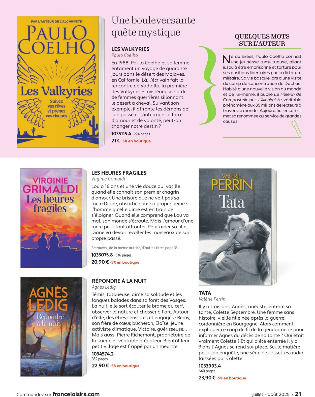 Catalogue France Loisirs 01.06.2025 - 31.07.2025
