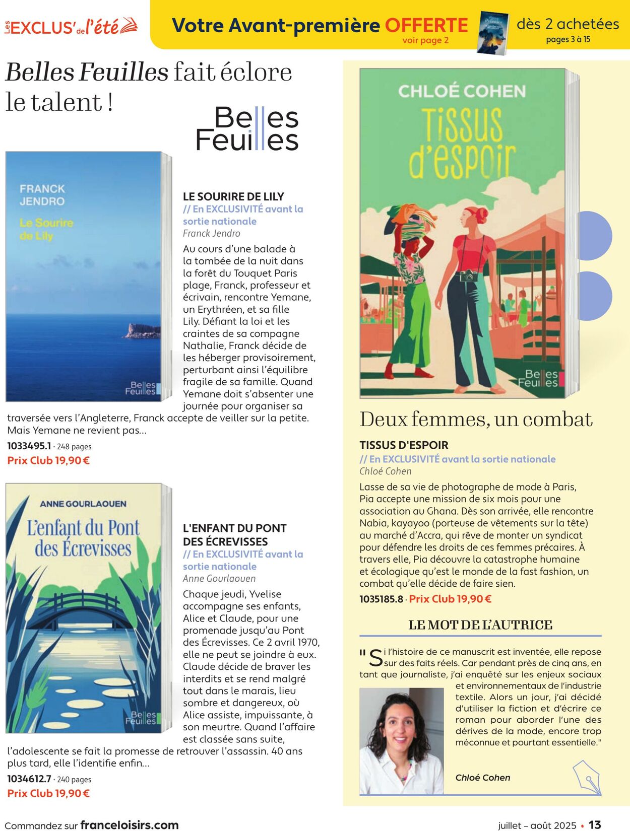 Catalogue France Loisirs 01.06.2025 - 31.07.2025