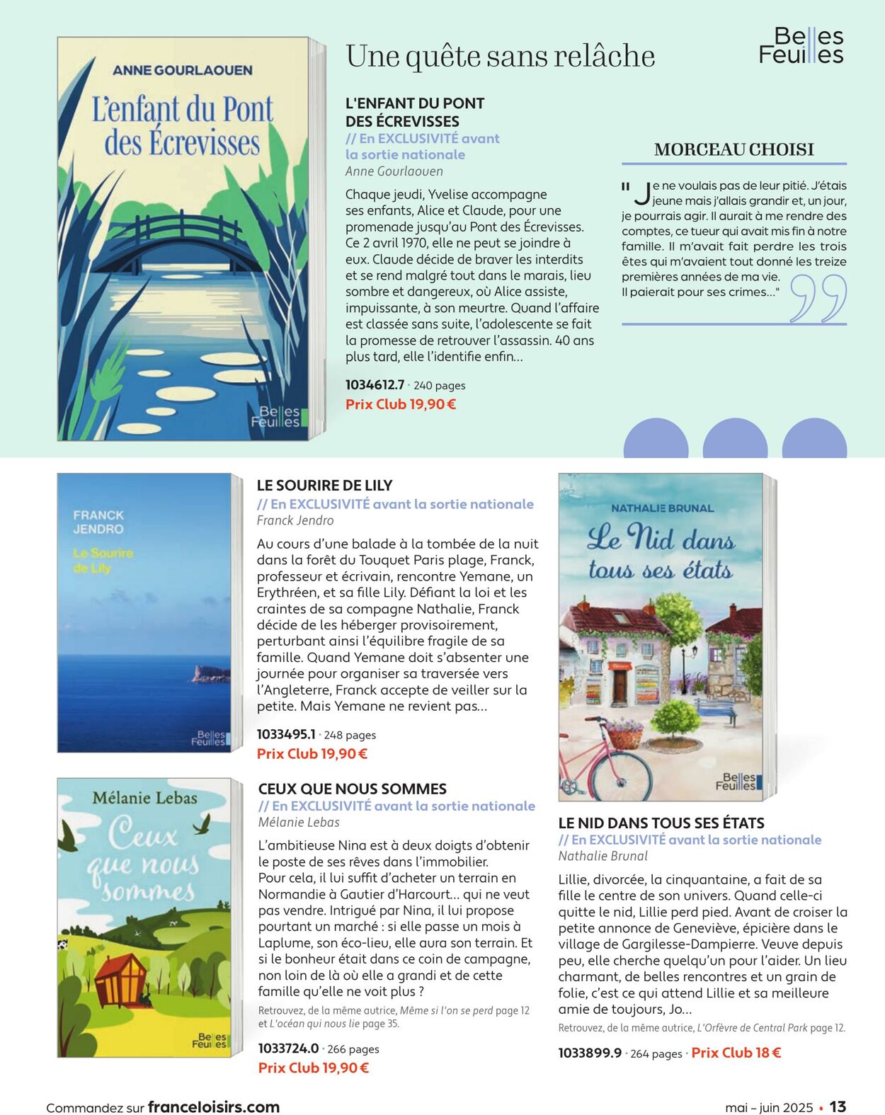 Catalogue France Loisirs 01.05.2025 - 30.06.2025