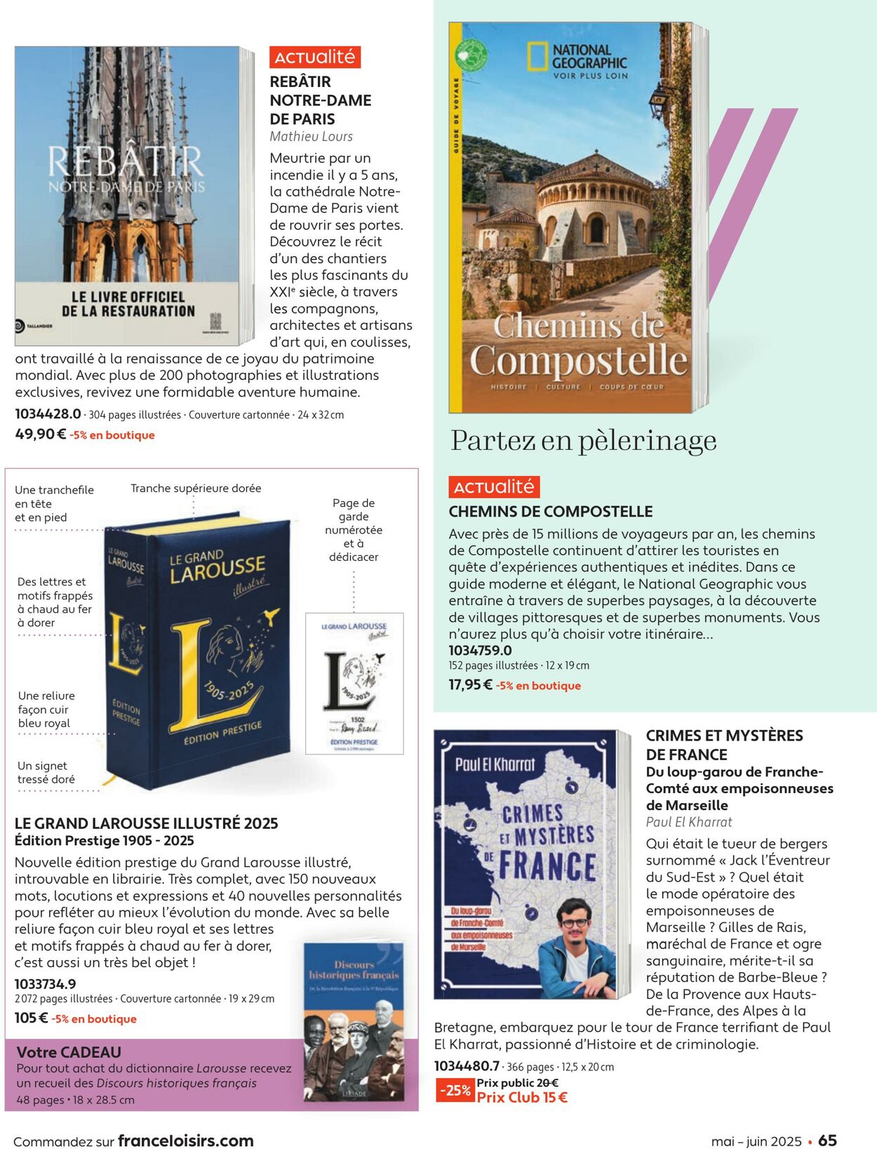 Catalogue France Loisirs 01.05.2025 - 30.06.2025