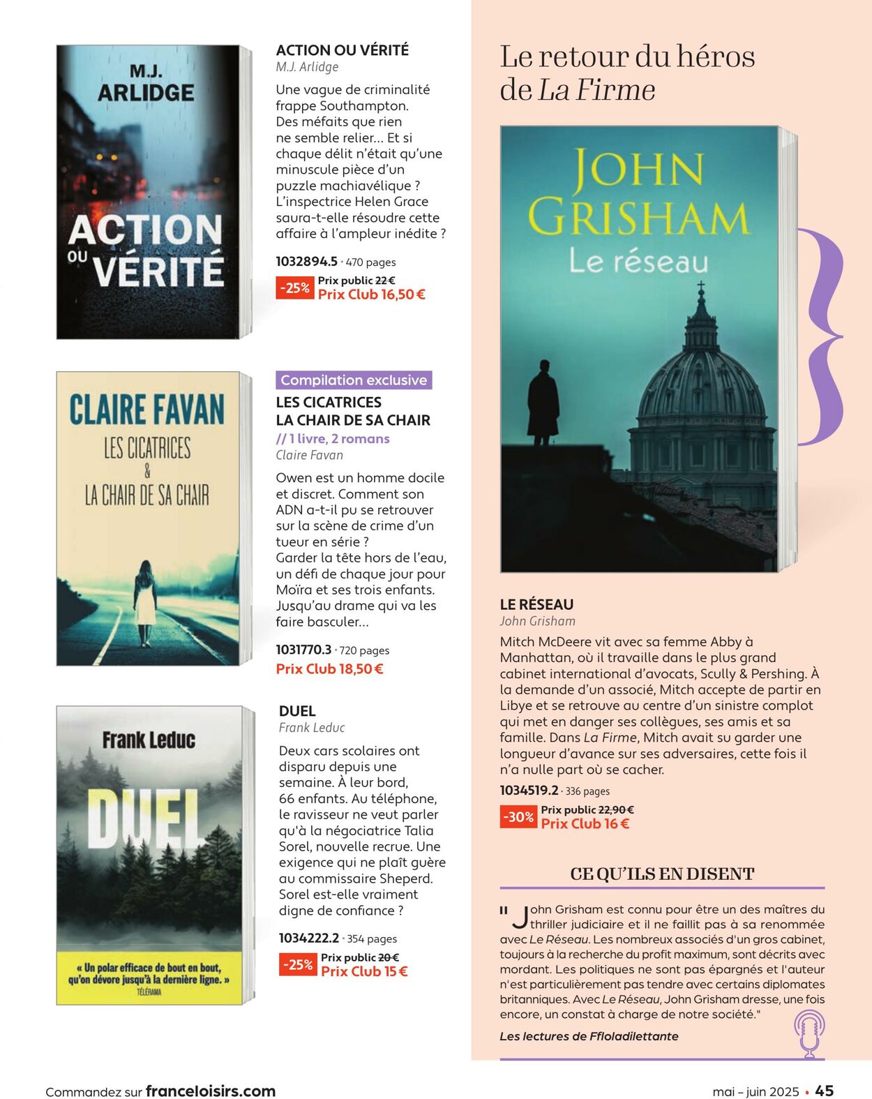 Catalogue France Loisirs 01.05.2025 - 30.06.2025