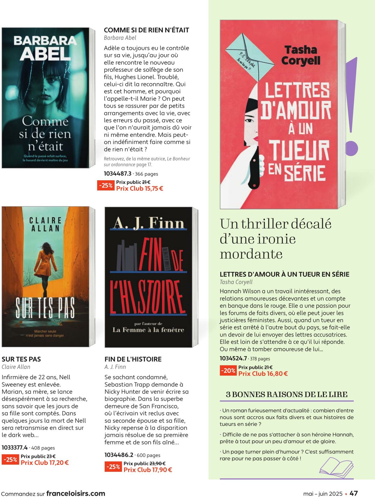 Catalogue France Loisirs 01.05.2025 - 30.06.2025