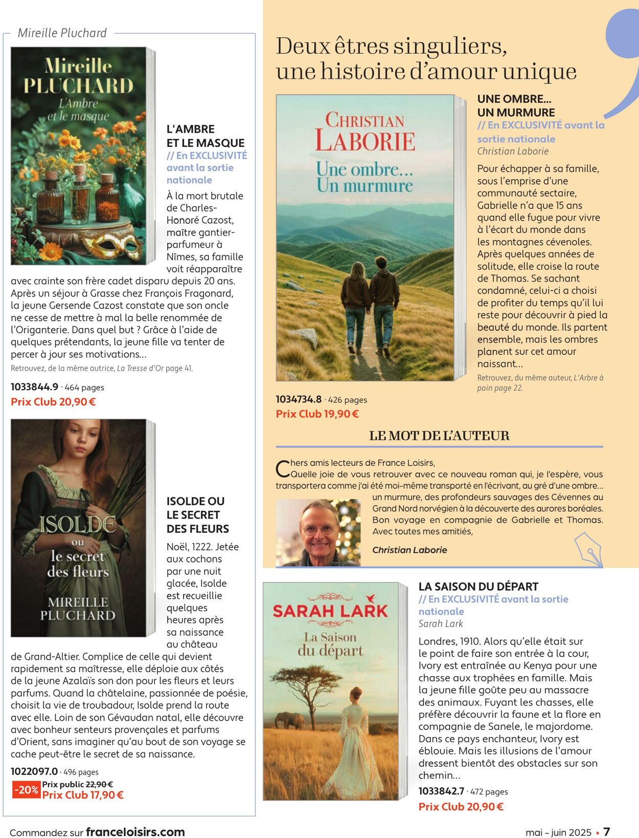 Catalogue France Loisirs 01.05.2025 - 30.06.2025