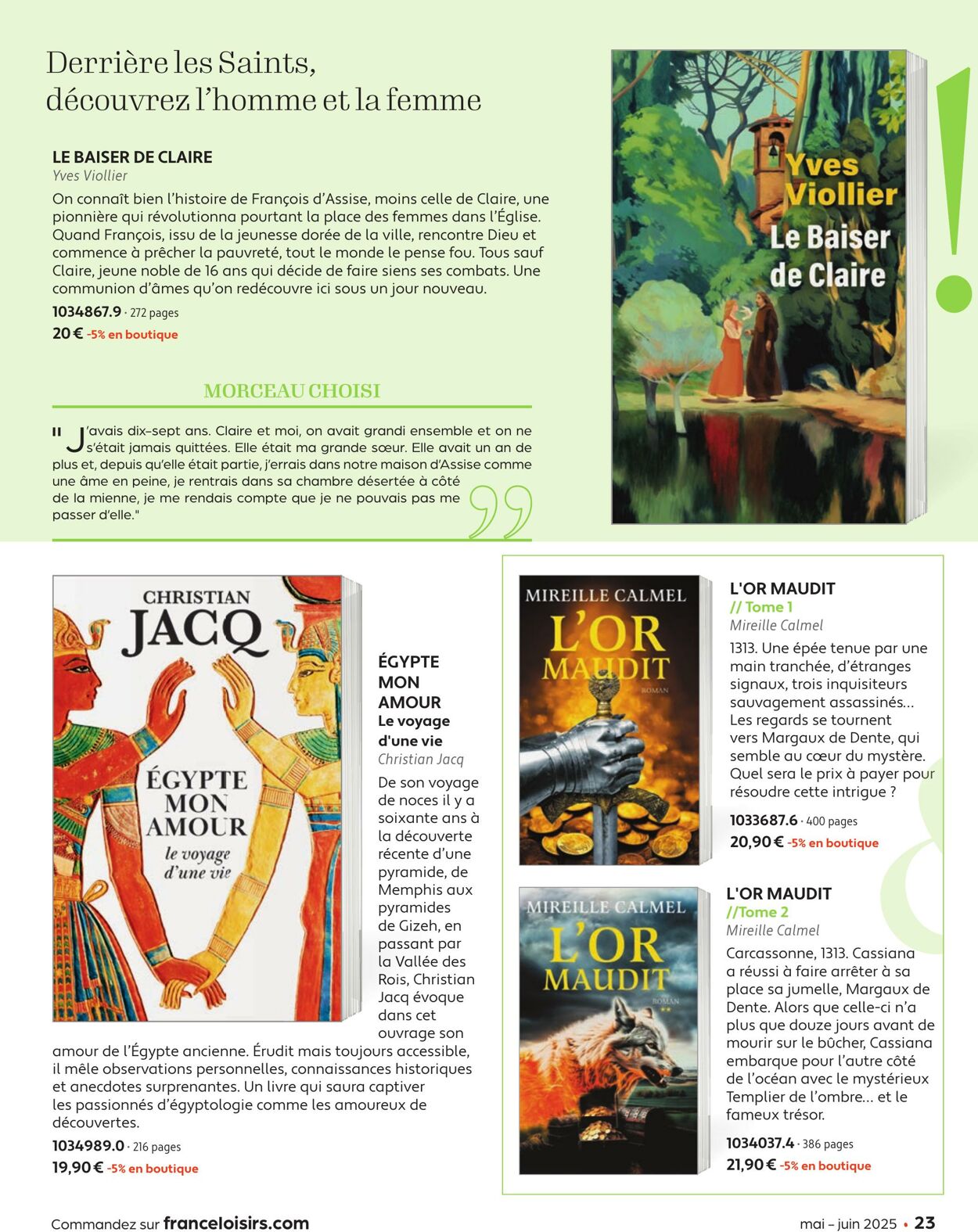 Catalogue France Loisirs 01.05.2025 - 30.06.2025