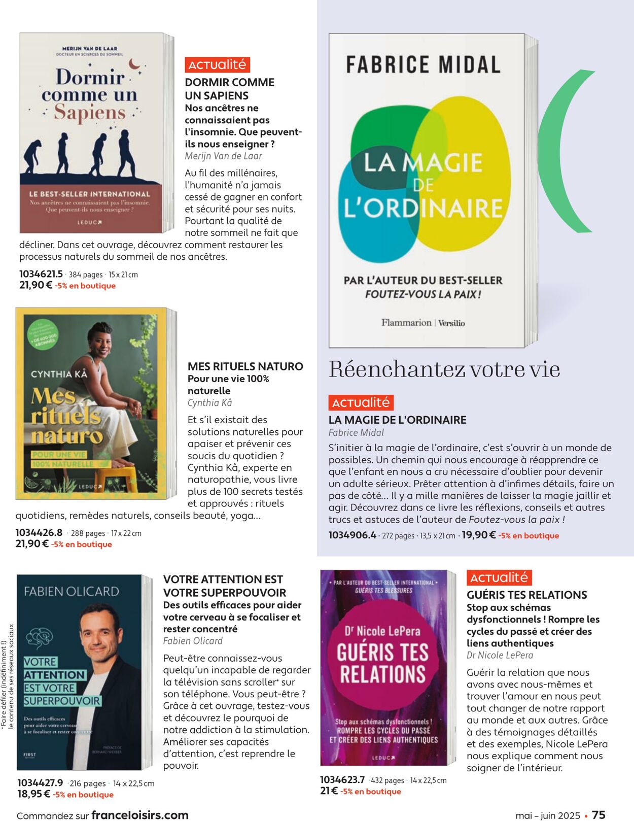 Catalogue France Loisirs 01.05.2025 - 30.06.2025