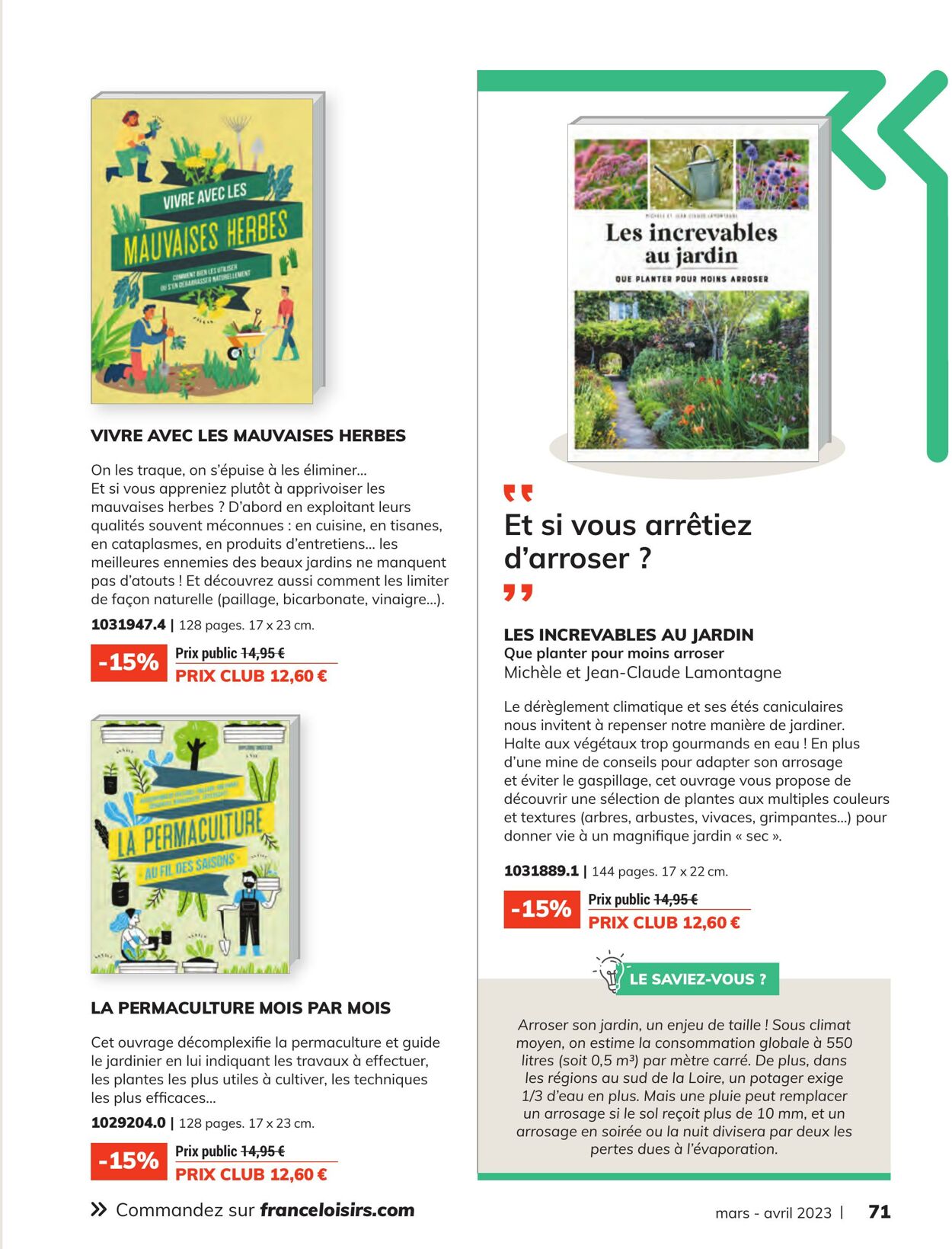 Catalogue France Loisirs 01.03.2023 - 30.04.2023