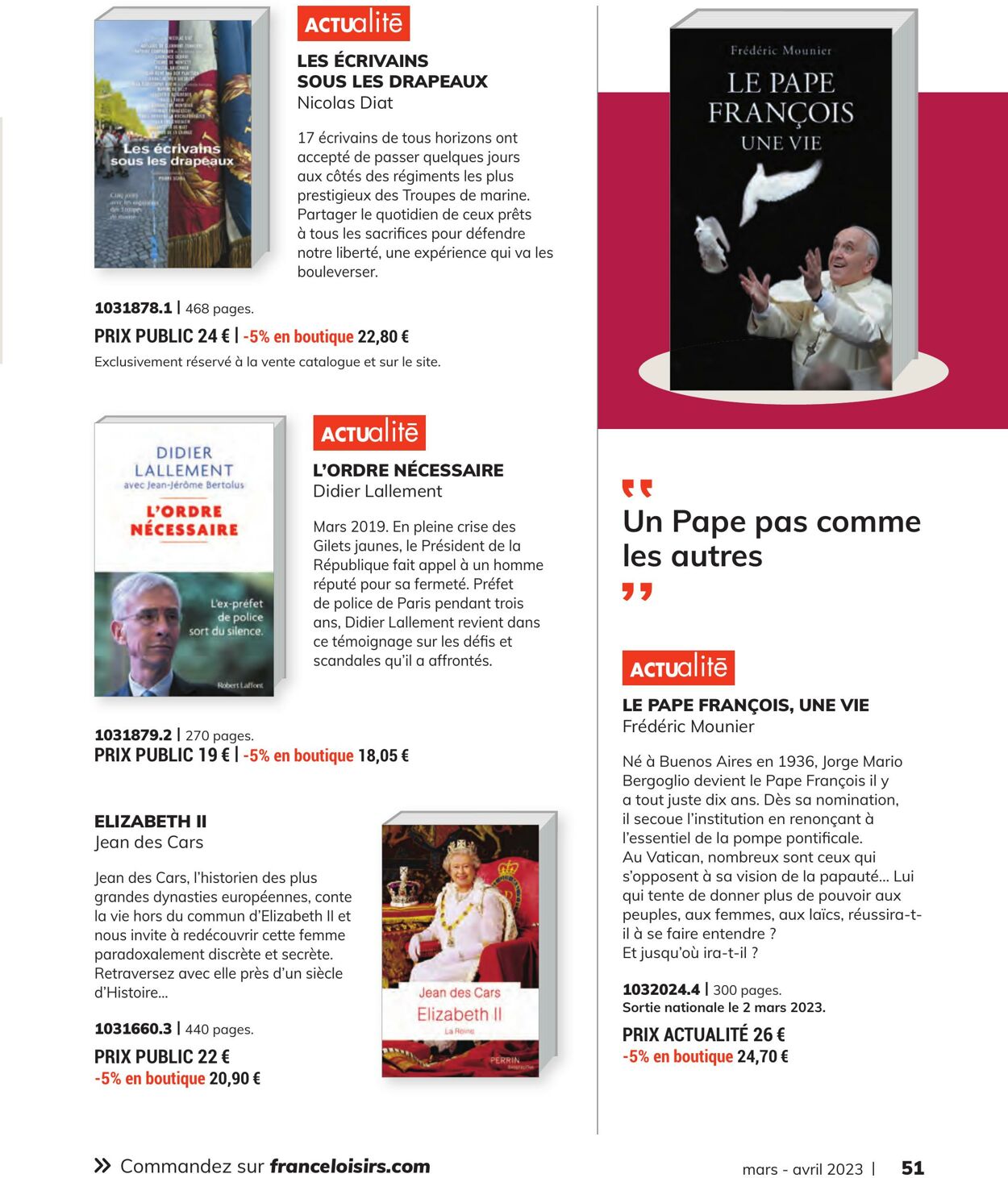 Catalogue France Loisirs 01.03.2023 - 30.04.2023