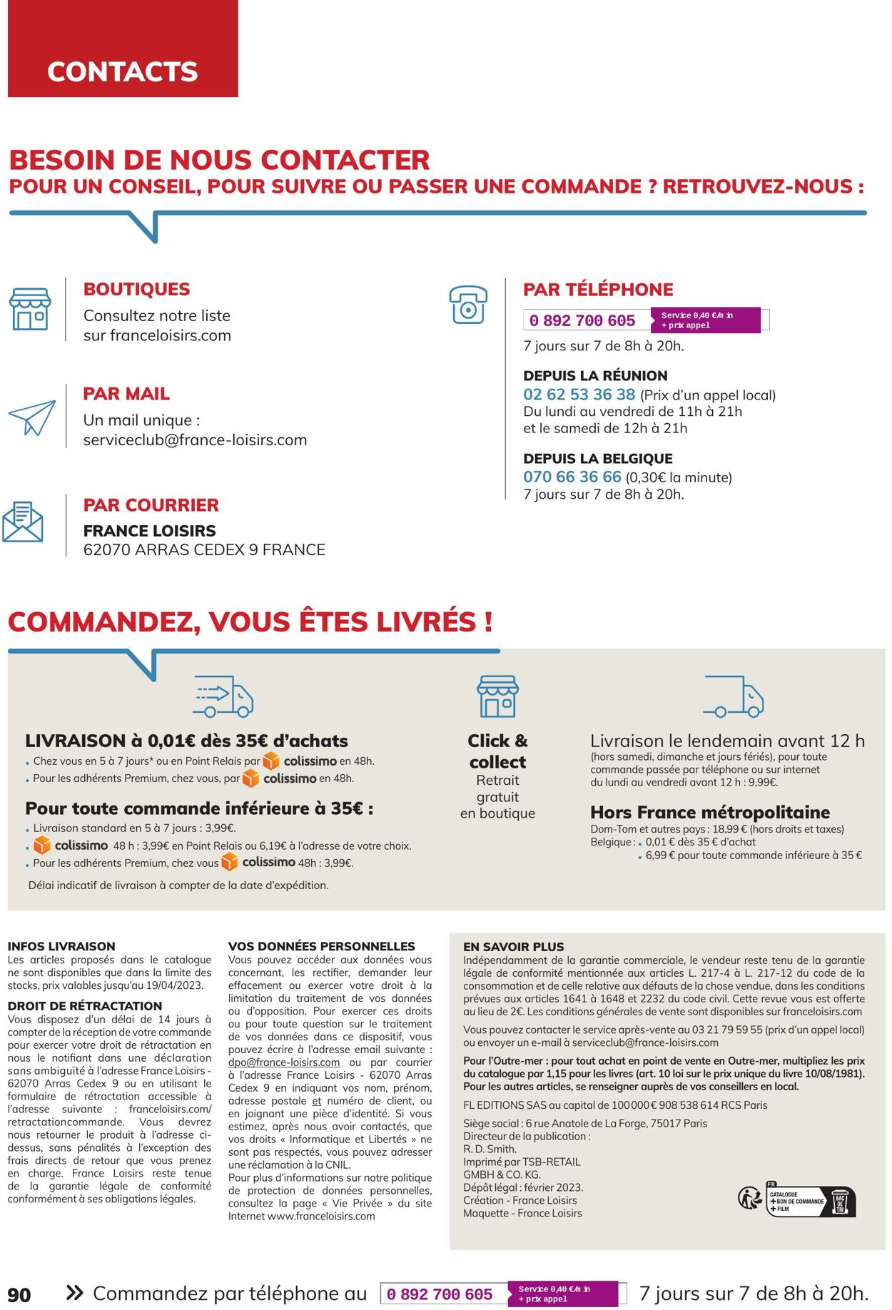 Catalogue France Loisirs 01.03.2023 - 30.04.2023