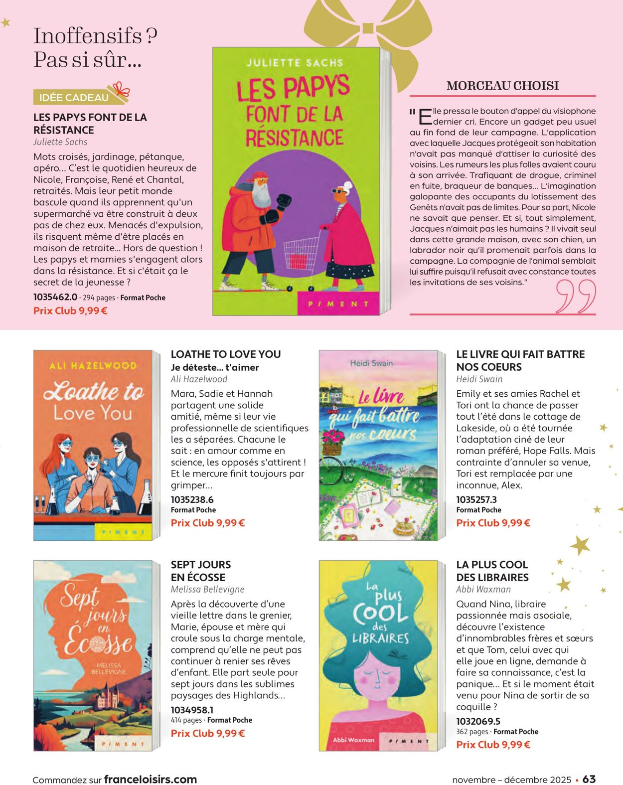 Catalogue France Loisirs 01.10.2025 - 30.11.2025