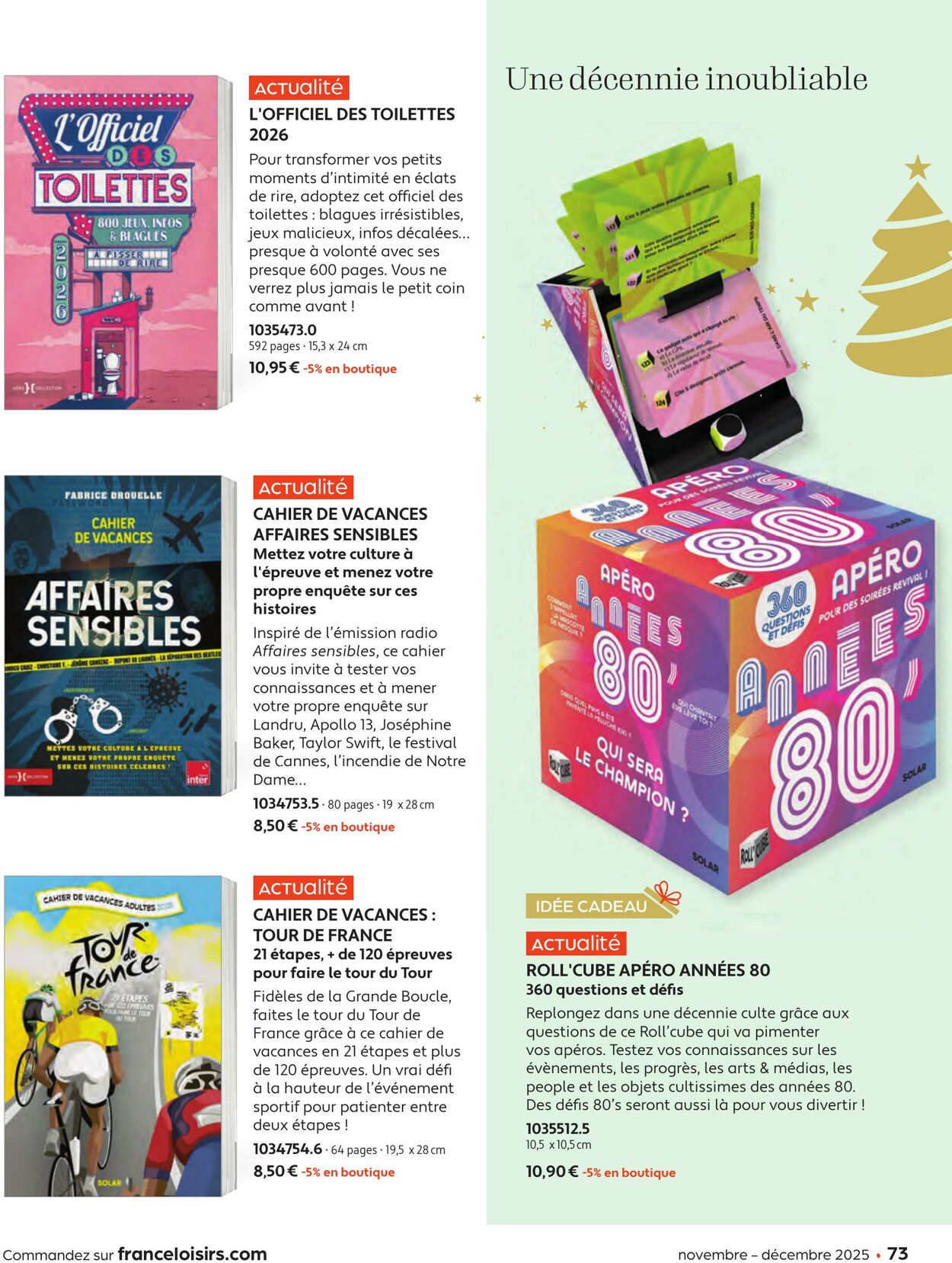 Catalogue France Loisirs 01.10.2025 - 30.11.2025