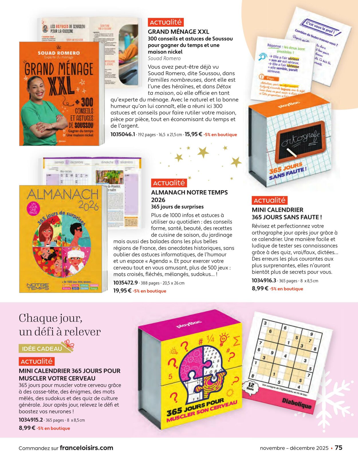 Catalogue France Loisirs 01.10.2025 - 30.11.2025