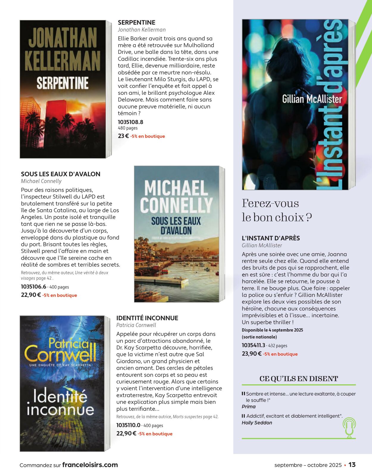 Catalogue France Loisirs 01.08.2025 - 30.09.2025