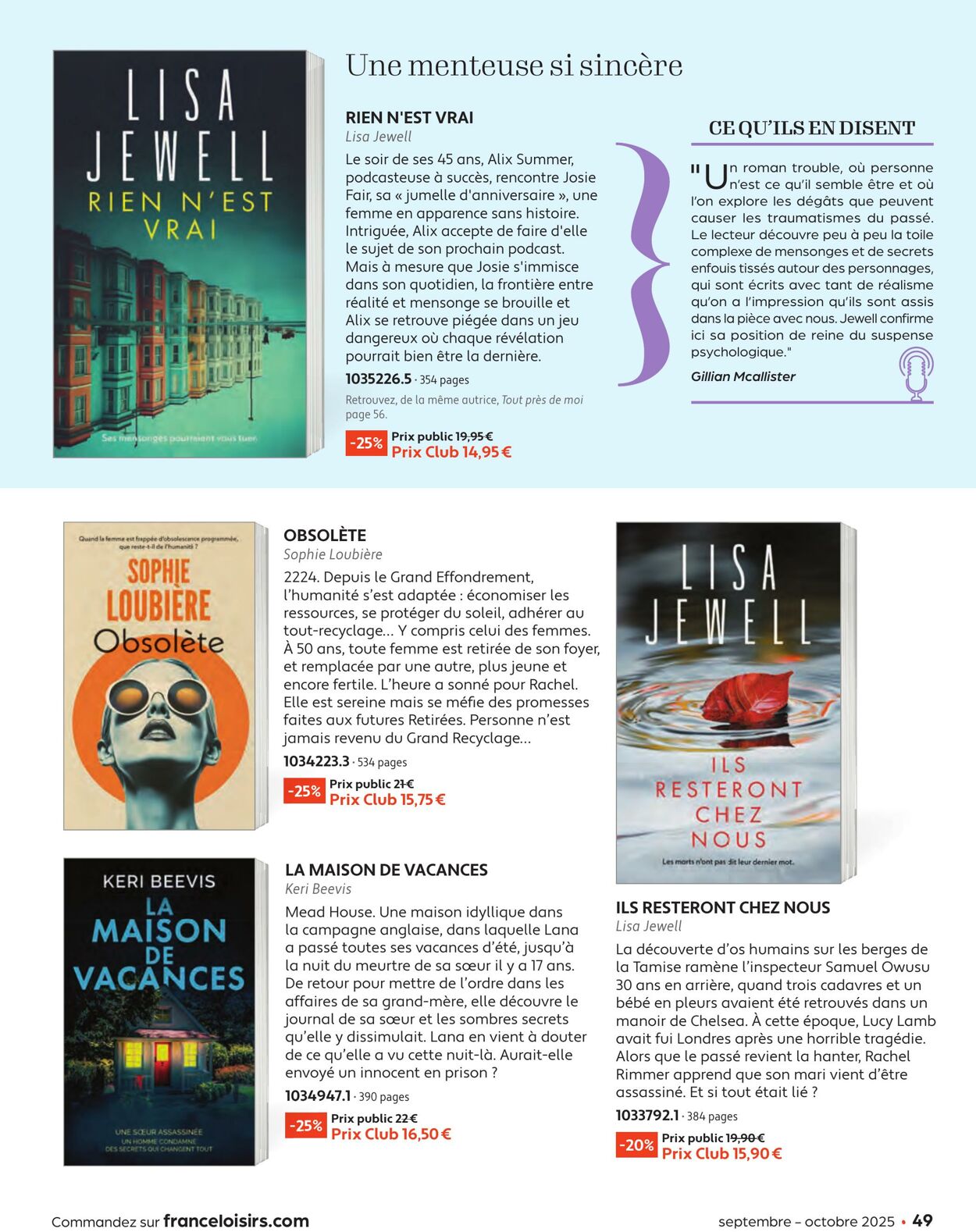 Catalogue France Loisirs 01.08.2025 - 30.09.2025