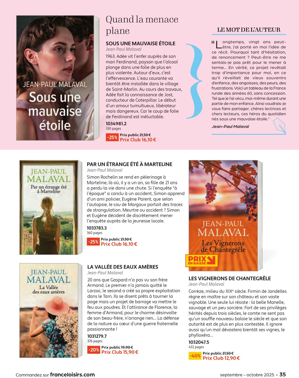 Catalogue France Loisirs 01.08.2025 - 30.09.2025