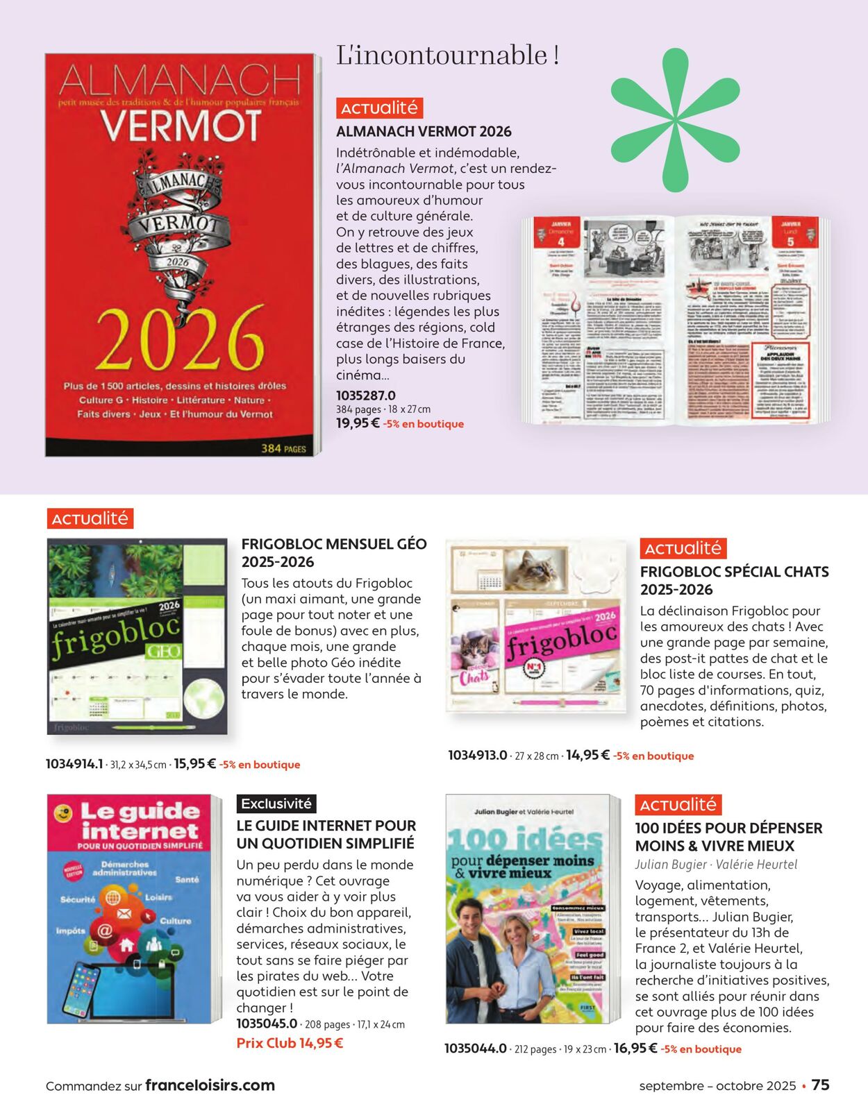 Catalogue France Loisirs 01.08.2025 - 30.09.2025