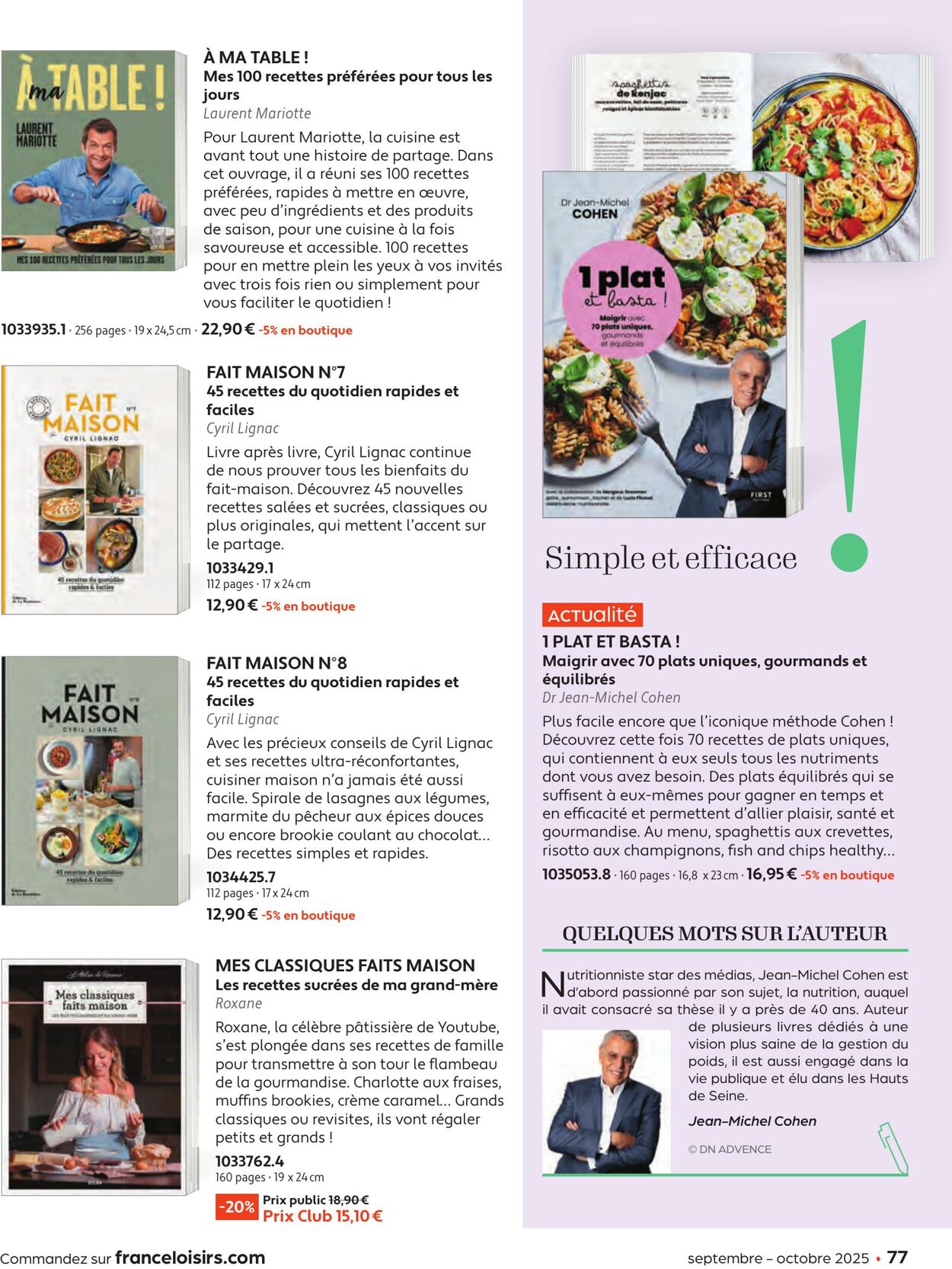 Catalogue France Loisirs 01.08.2025 - 30.09.2025