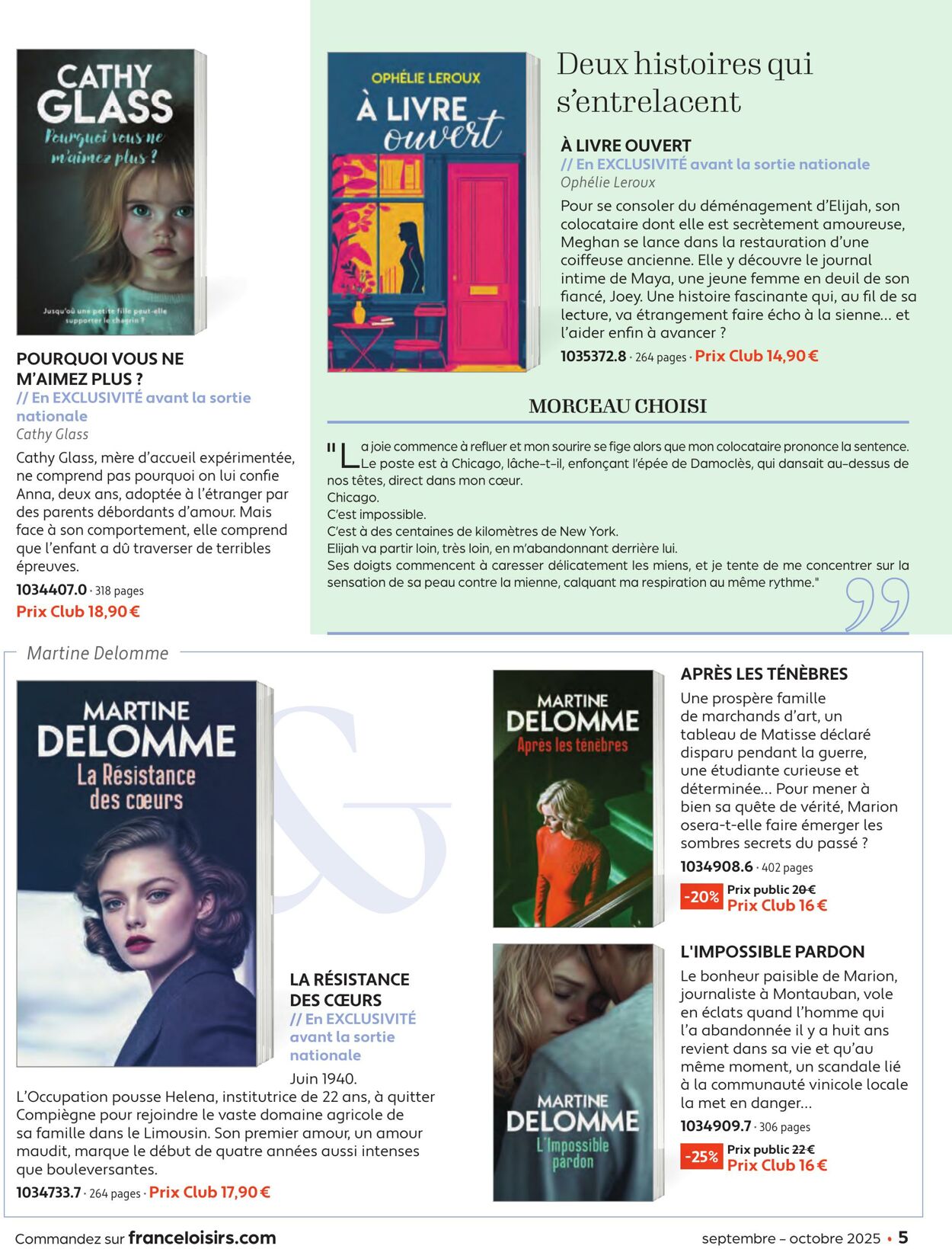 Catalogue France Loisirs 01.08.2025 - 30.09.2025
