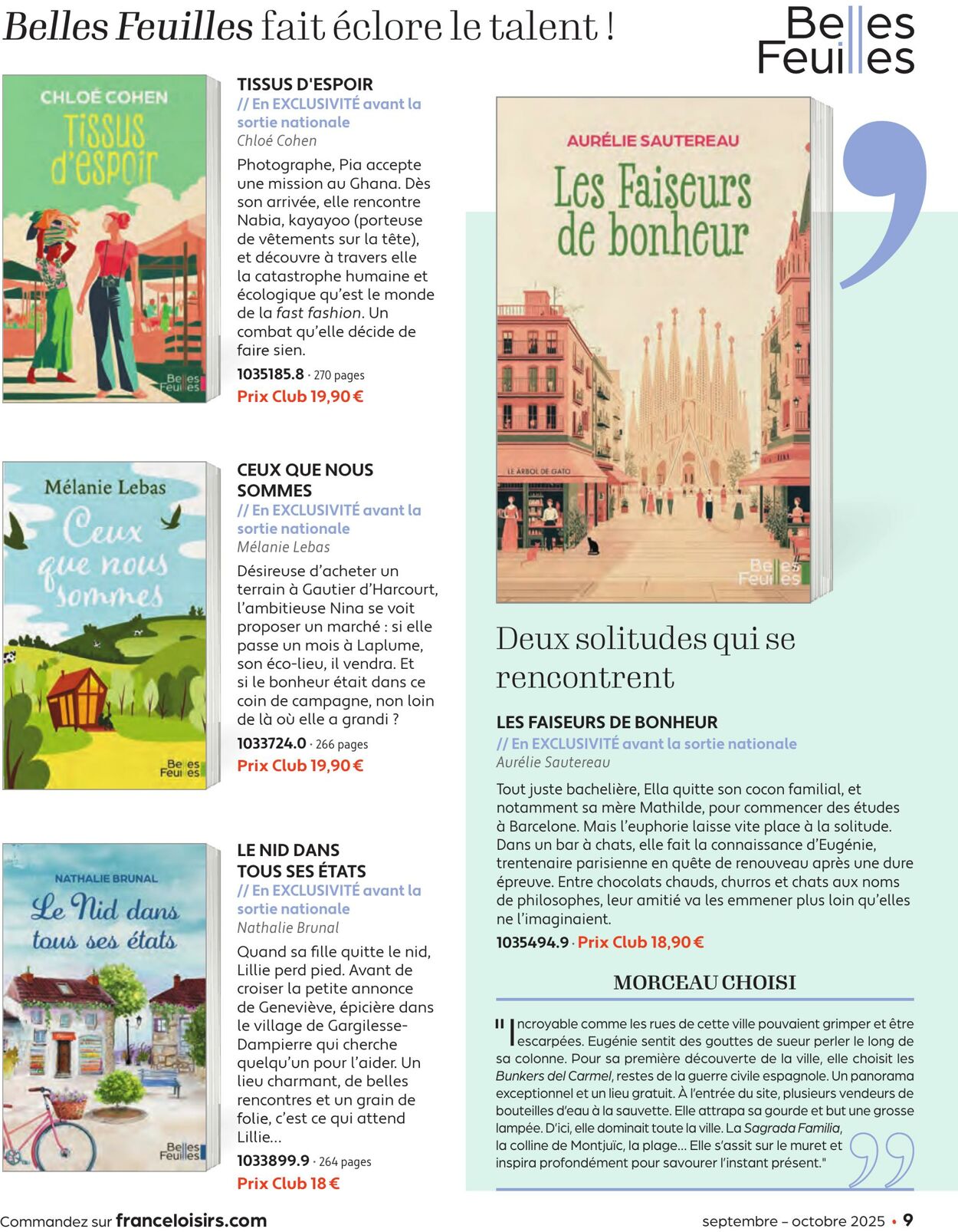 Catalogue France Loisirs 01.08.2025 - 30.09.2025