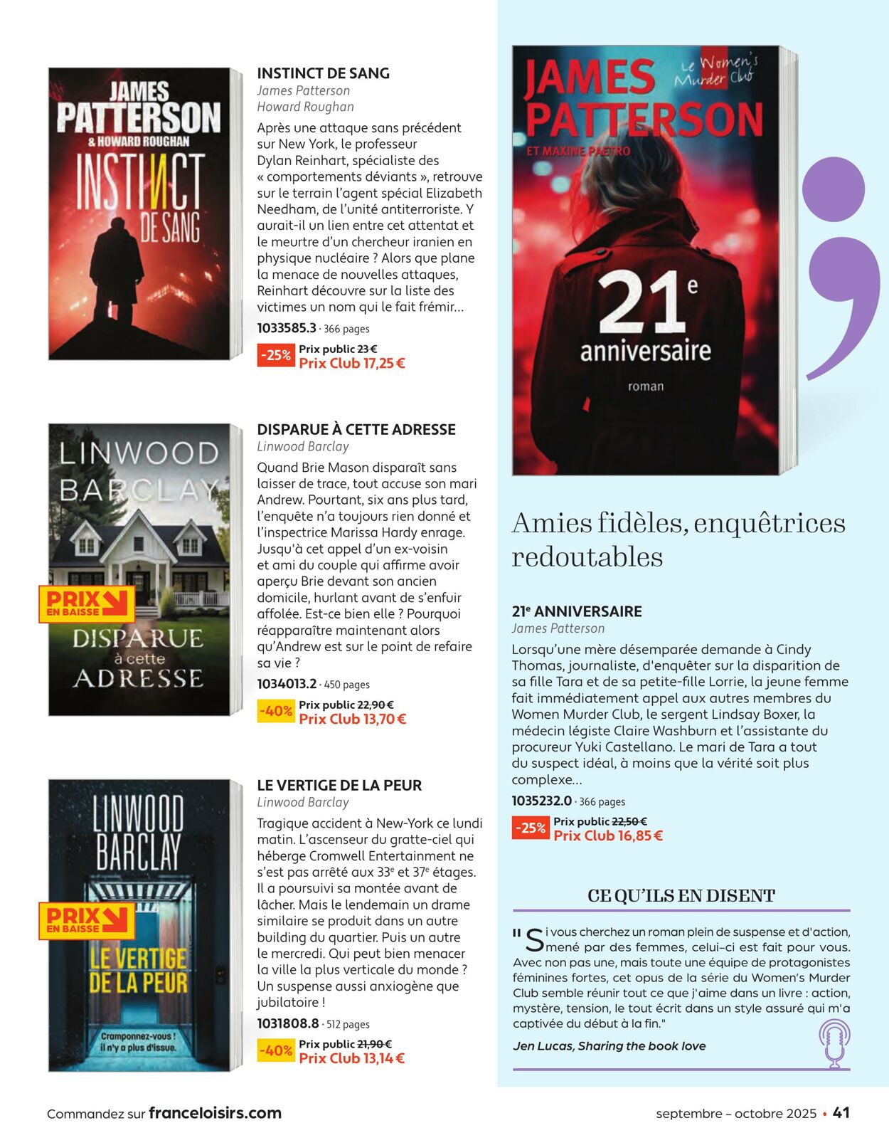 Catalogue France Loisirs 01.08.2025 - 30.09.2025
