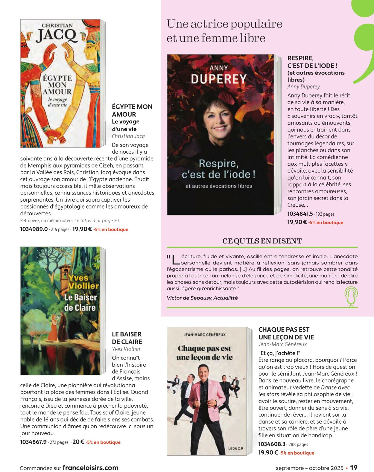 Catalogue France Loisirs 01.08.2025 - 30.09.2025