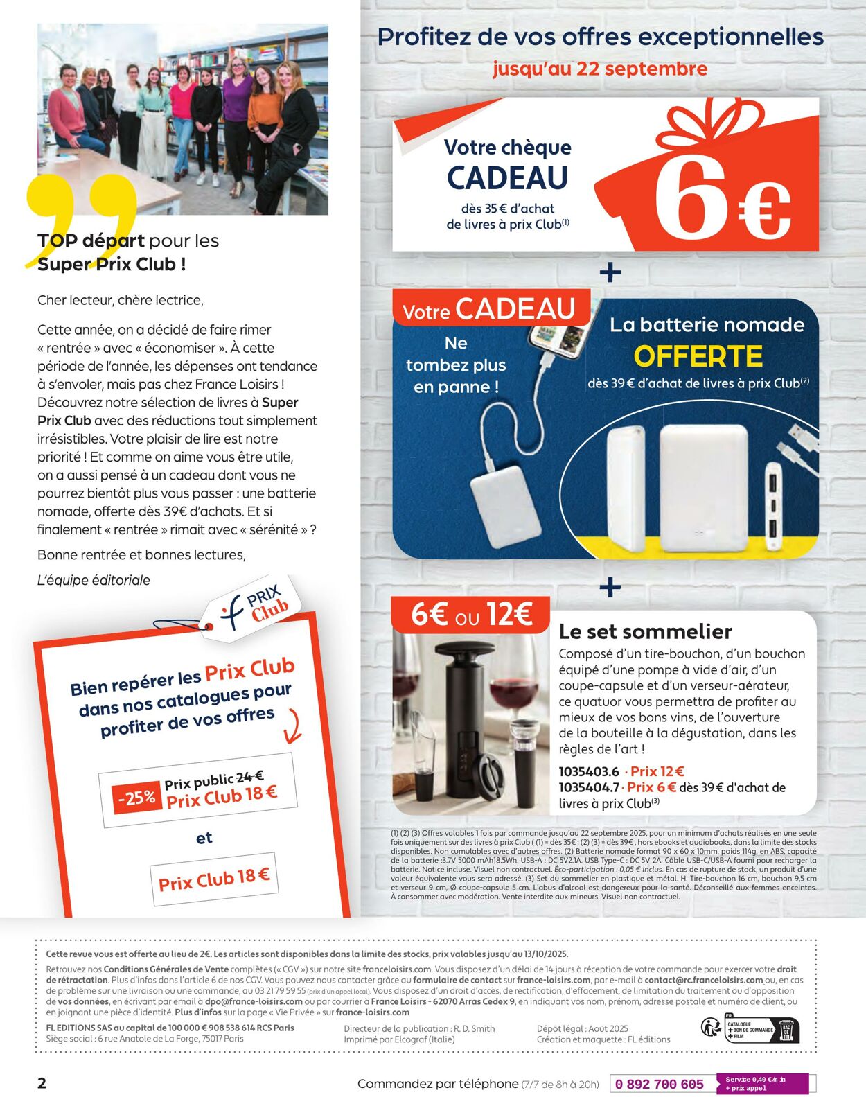 Catalogue France Loisirs 01.08.2025 - 30.09.2025