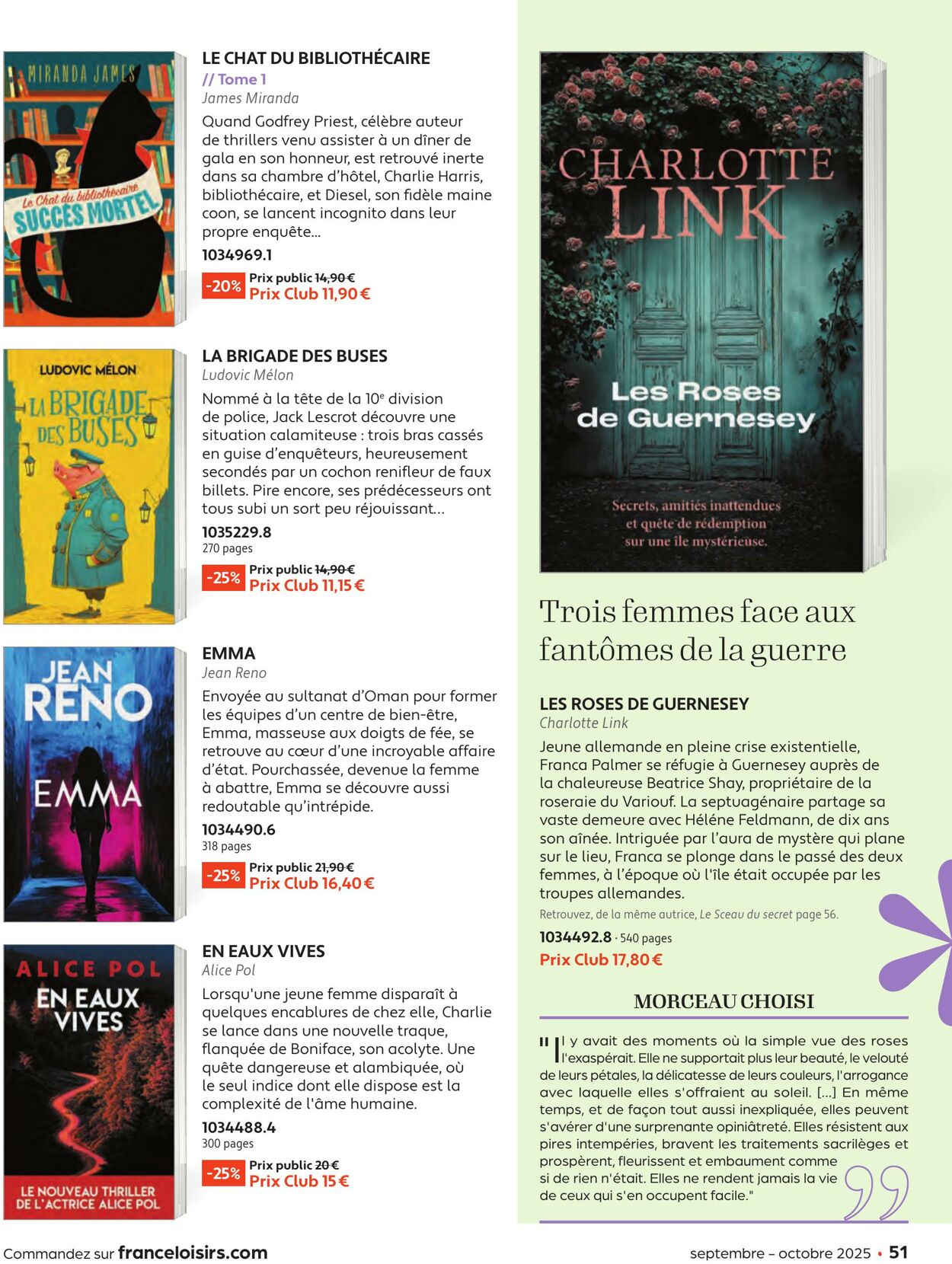 Catalogue France Loisirs 01.08.2025 - 30.09.2025