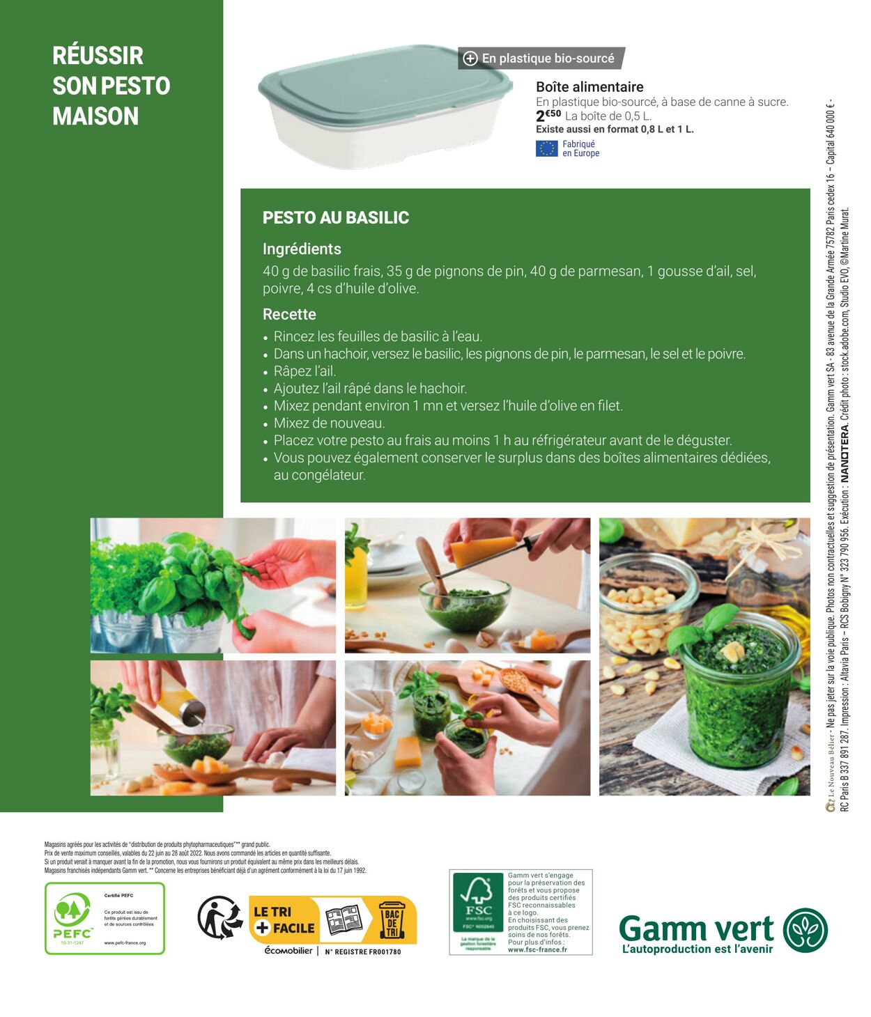 Catalogue Gamm Vert 22.06.2022 - 28.08.2022