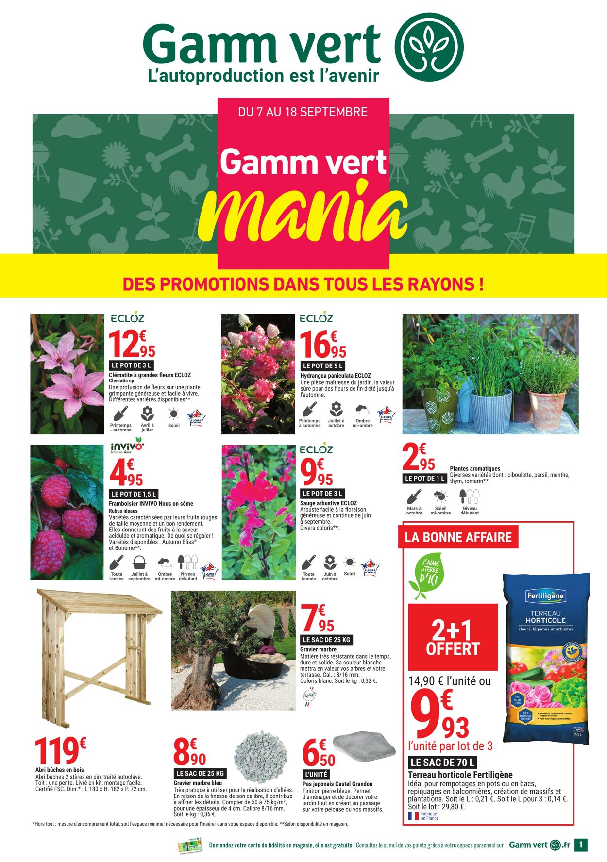 Catalogue Gamm Vert 07.09.2022 - 18.09.2022