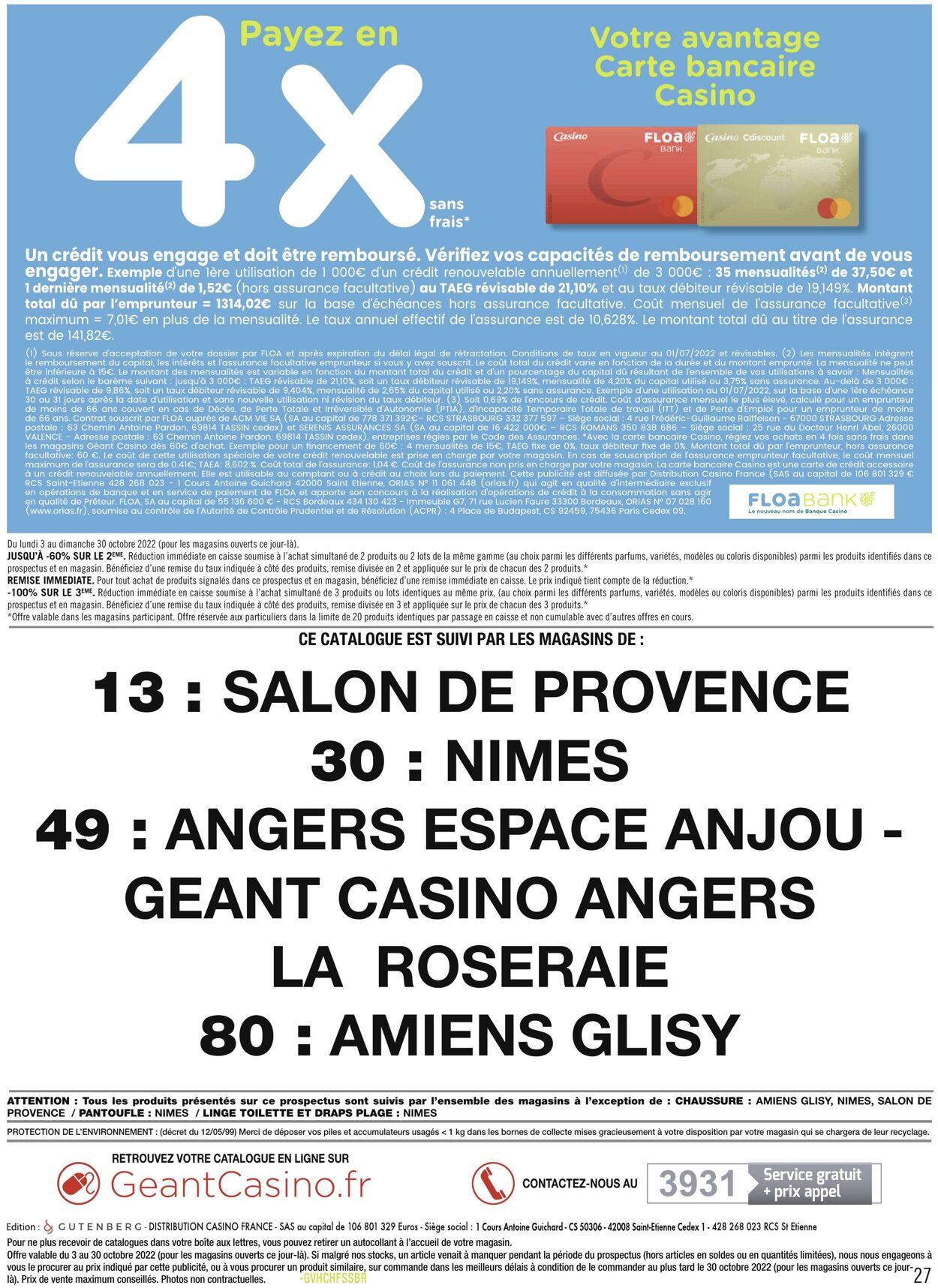 Catalogue Casino #hyper Frais 03.10.2022 - 30.10.2022