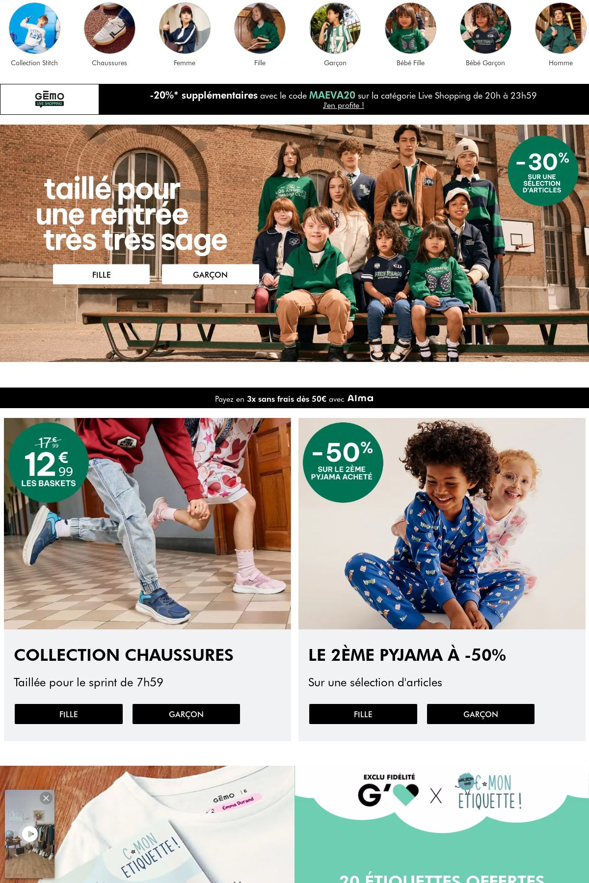 Catalogue Gémo 27.08.2025 - 09.09.2025
