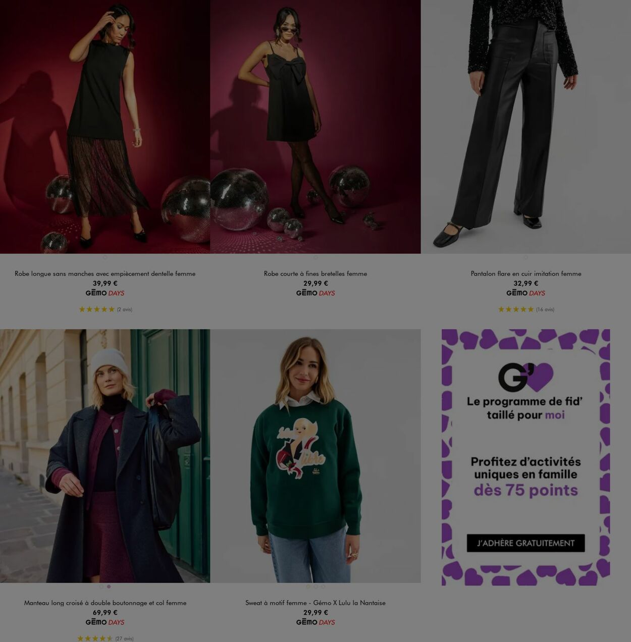 Catalogue Gémo 24.12.2025 - 06.01.2026