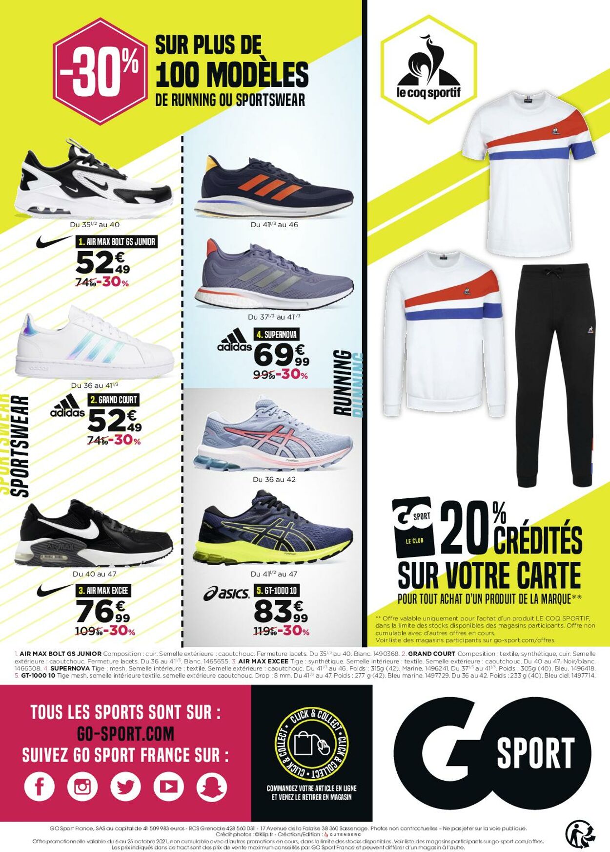 Catalogue Go Sport 06.10.2021 - 06.11.2021