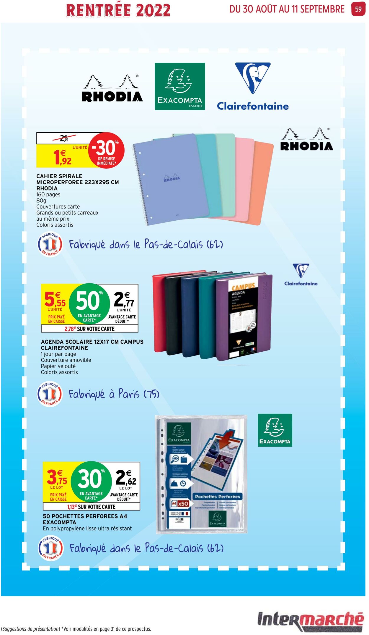 Catalogue Intermarché 30.08.2022 - 11.09.2022