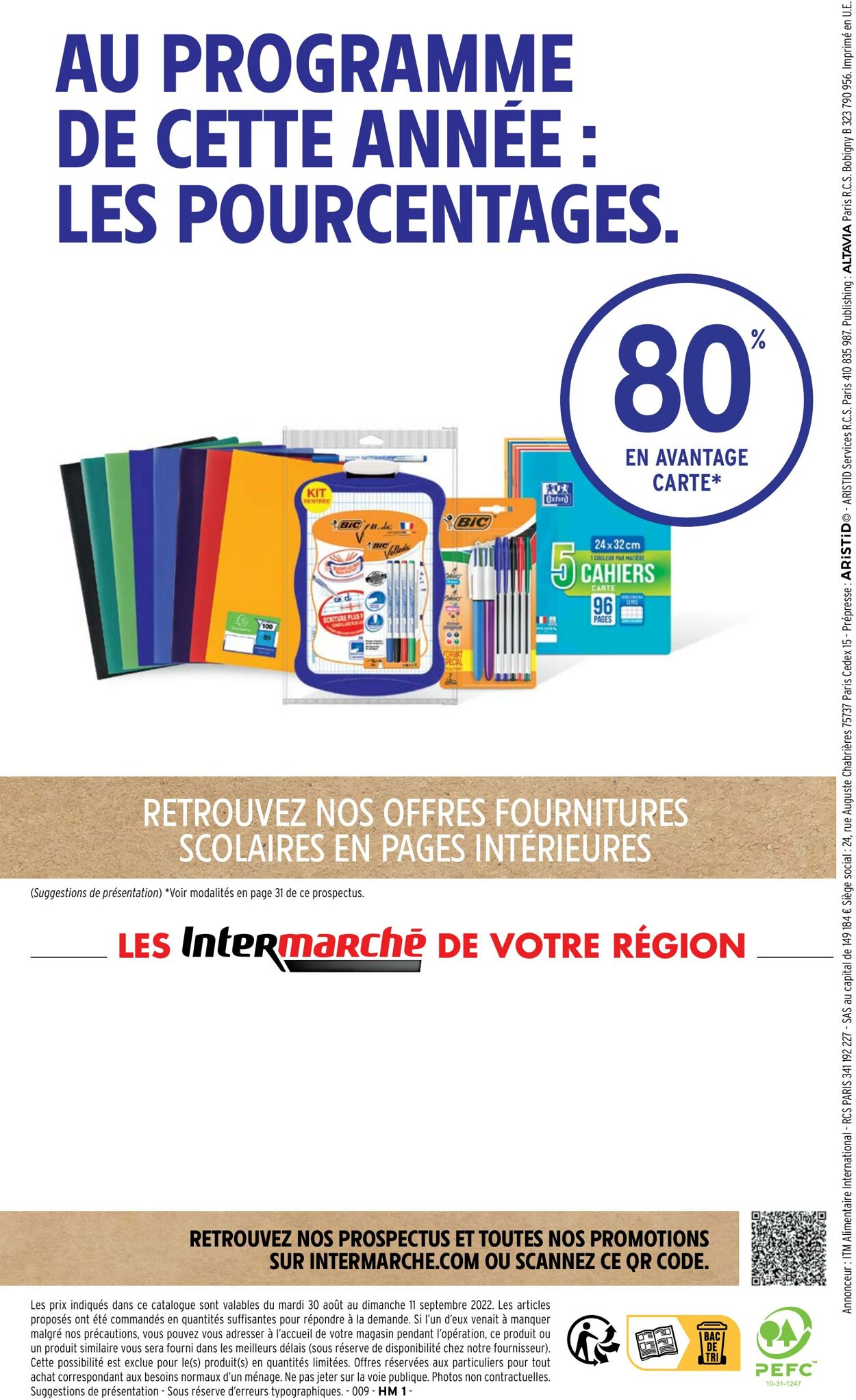 Catalogue Intermarché 30.08.2022 - 11.09.2022