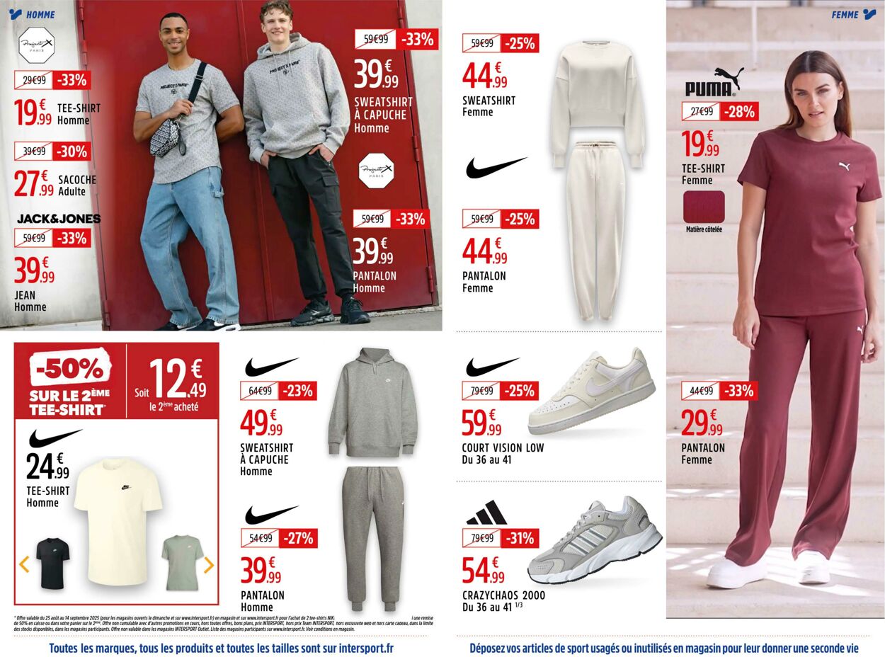 Catalogue Intersport 25.08.2025 - 01.09.2025