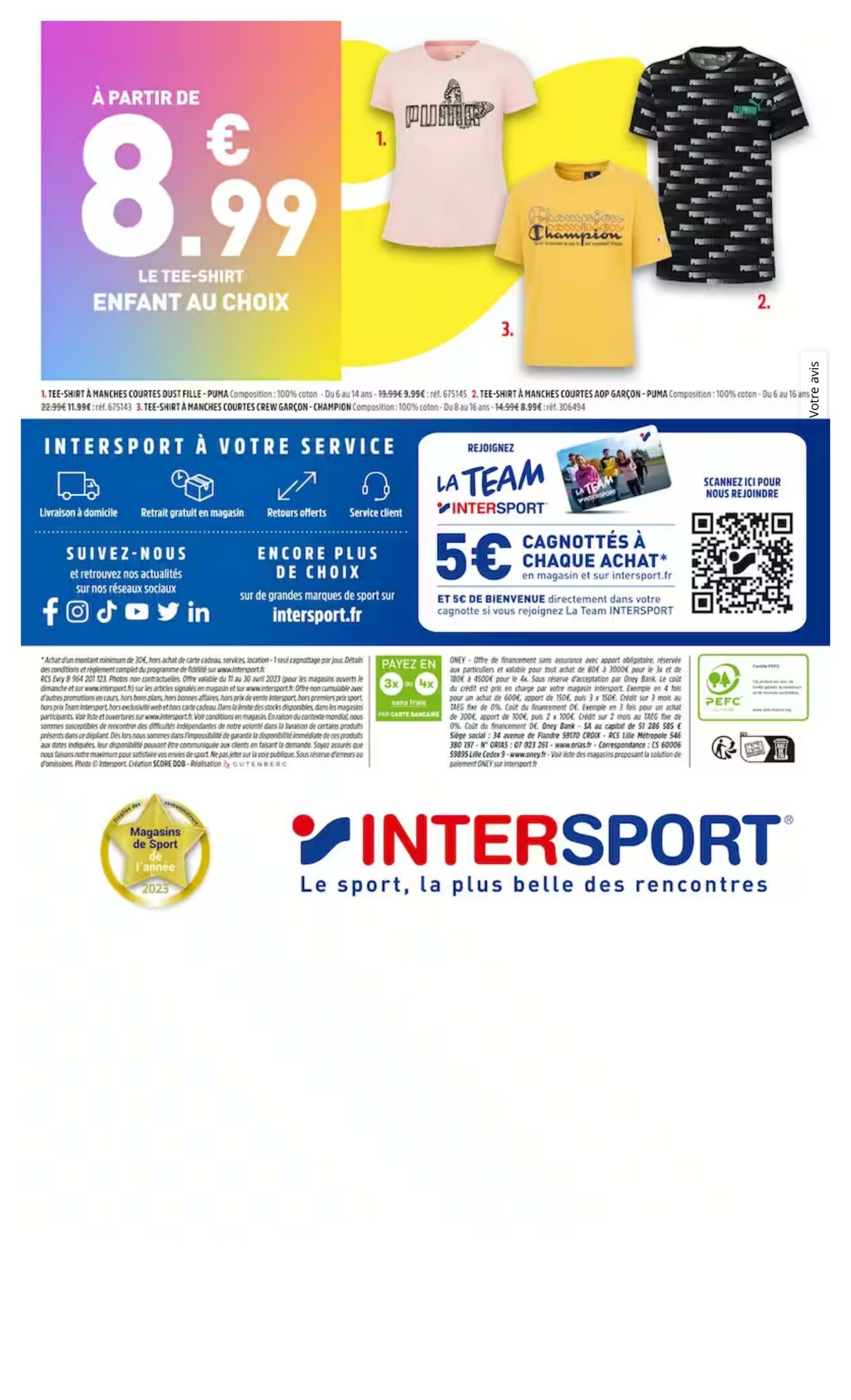 Catalogue Intersport 11.04.2023 - 30.04.2023