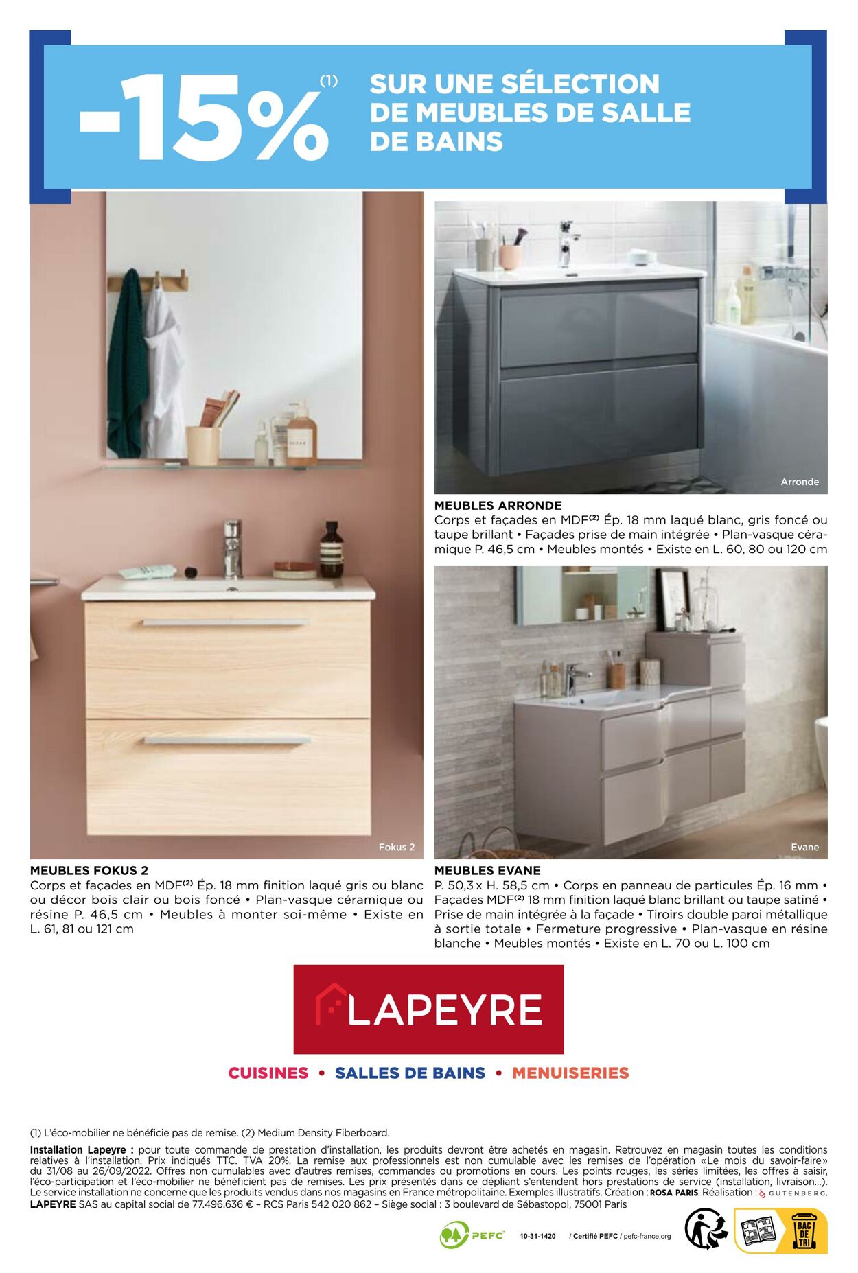 Catalogue Lapeyre 31.08.2022 - 26.09.2022