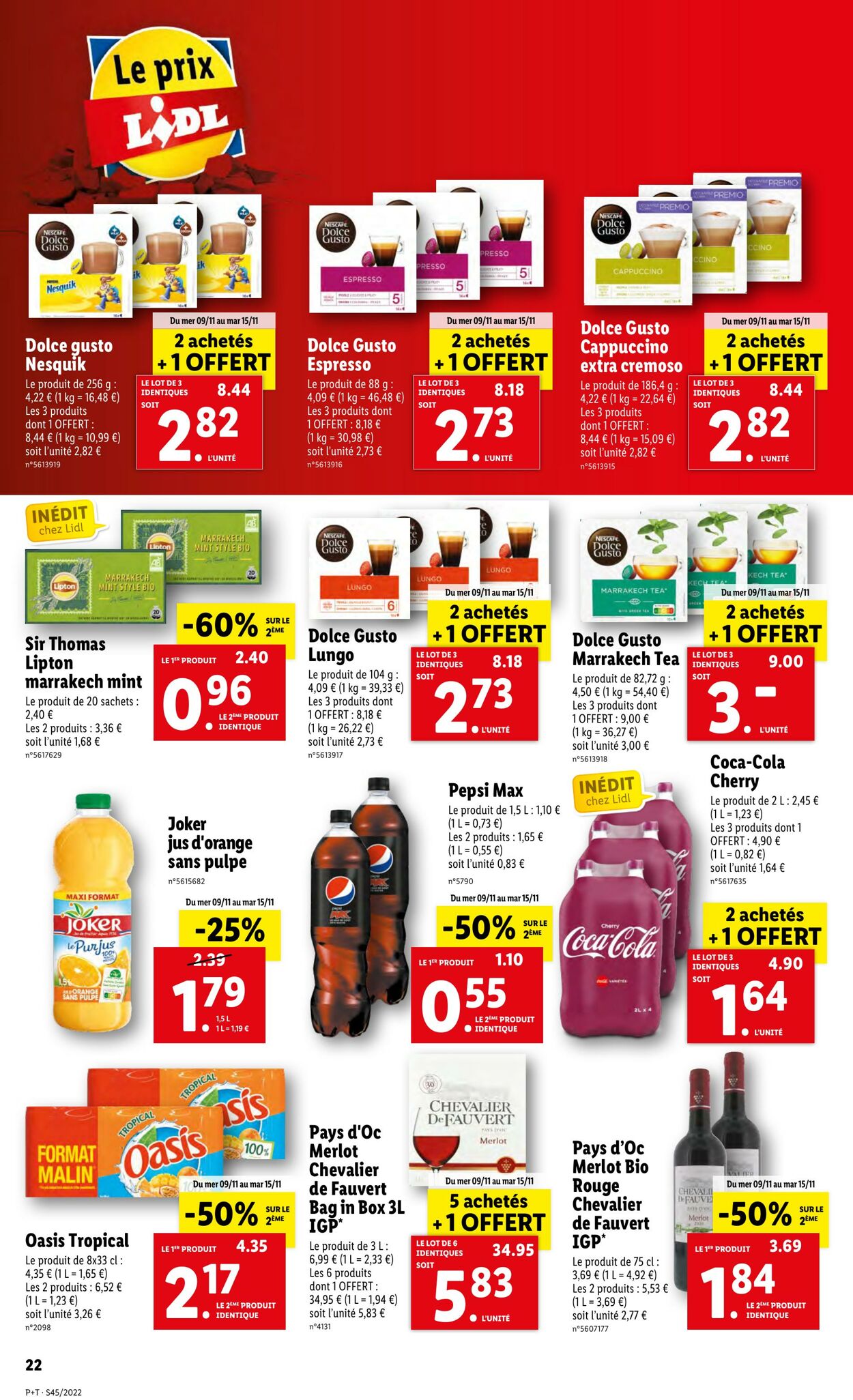 Catalogue Lidl 09.11.2022 - 15.11.2022