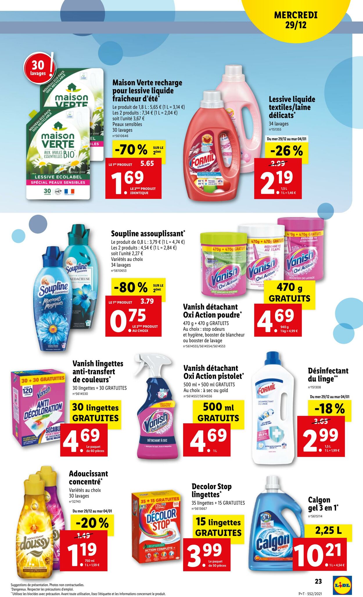 Catalogue Lidl 29.12.2021 - 04.01.2022