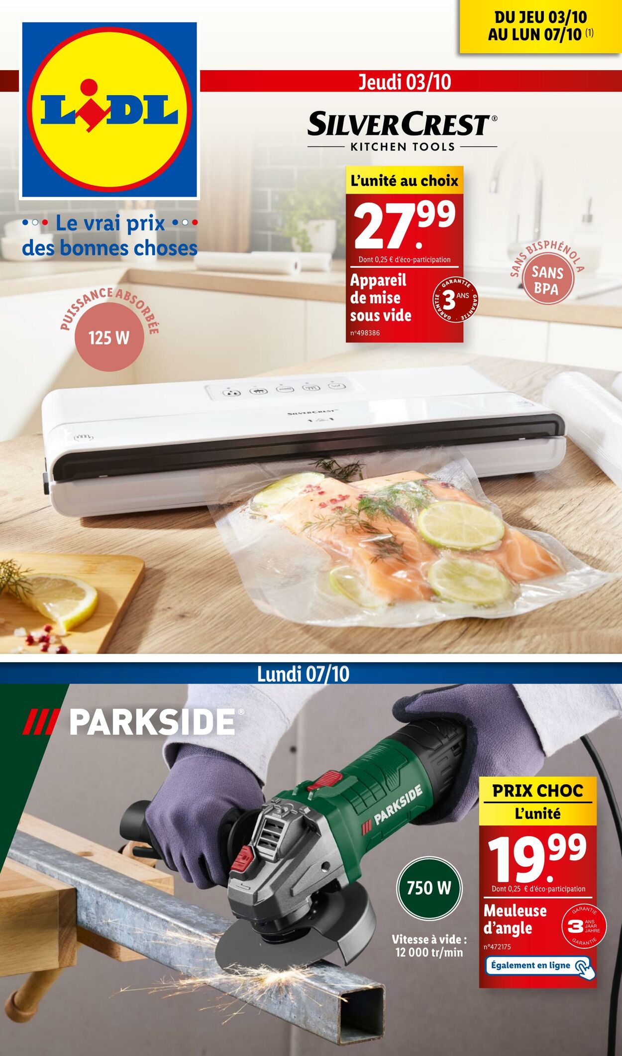 Catalogue Lidl - Les bonnes affaires de la semaine 3 oct. 2024 - 7 oct. 2024