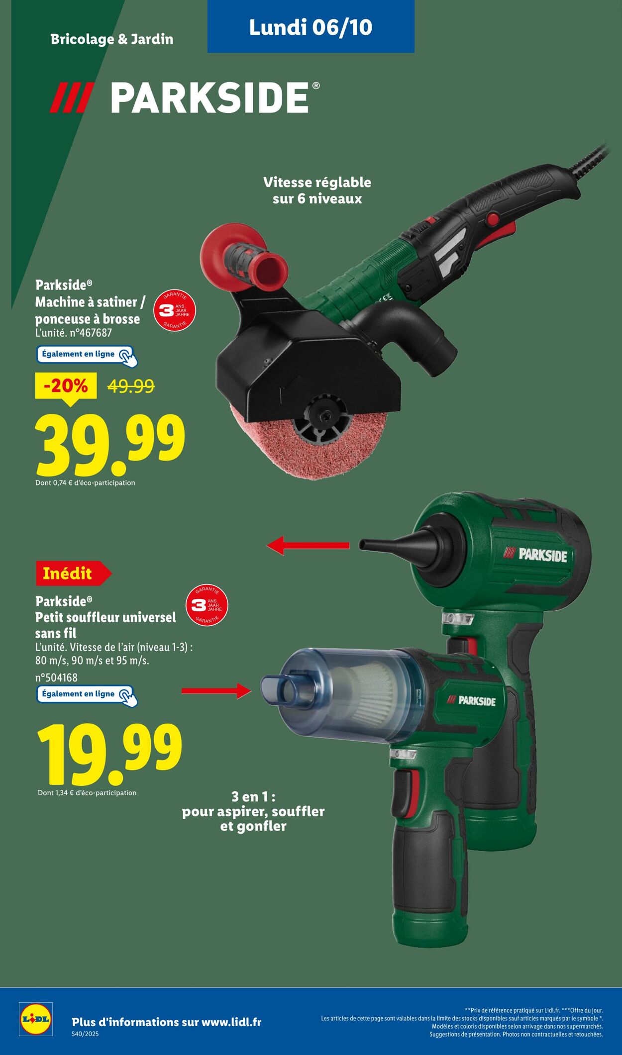 Catalogue Lidl 02.10.2025 - 06.10.2025