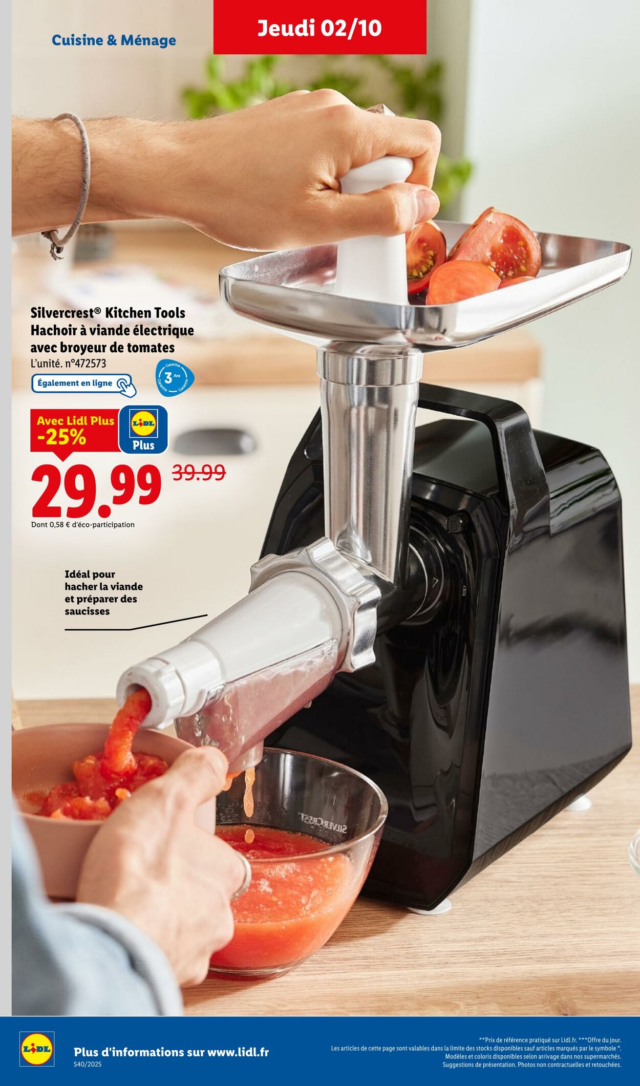 Catalogue Lidl 02.10.2025 - 06.10.2025