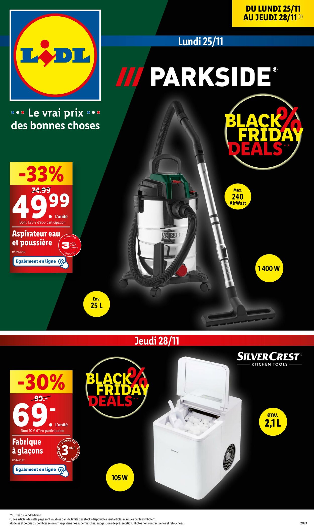 Catalogue Lidl - Les bonnes affaires de la semaine 25 nov. 2024 - 28 nov. 2024