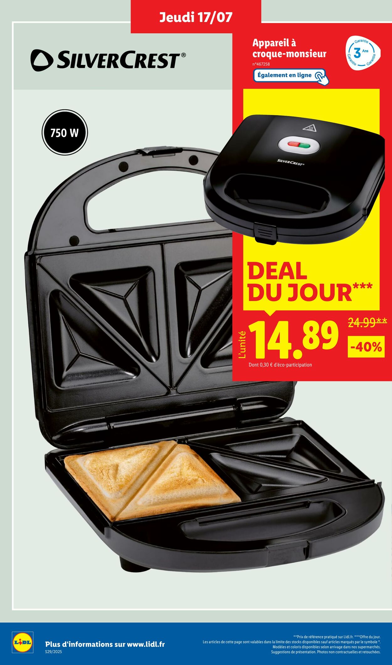 Catalogue Lidl 17.07.2025 - 21.07.2025