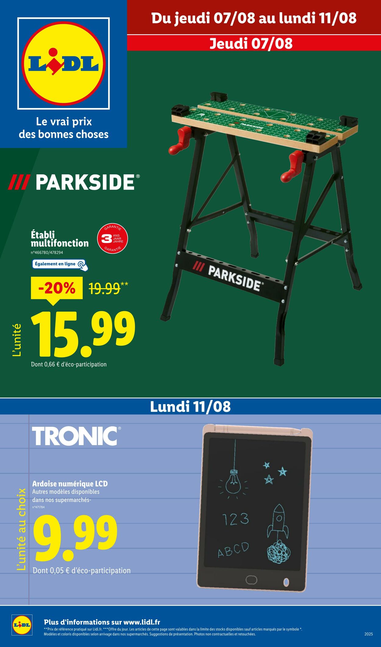 Catalogue Lidl 07.08.2025 - 11.08.2025