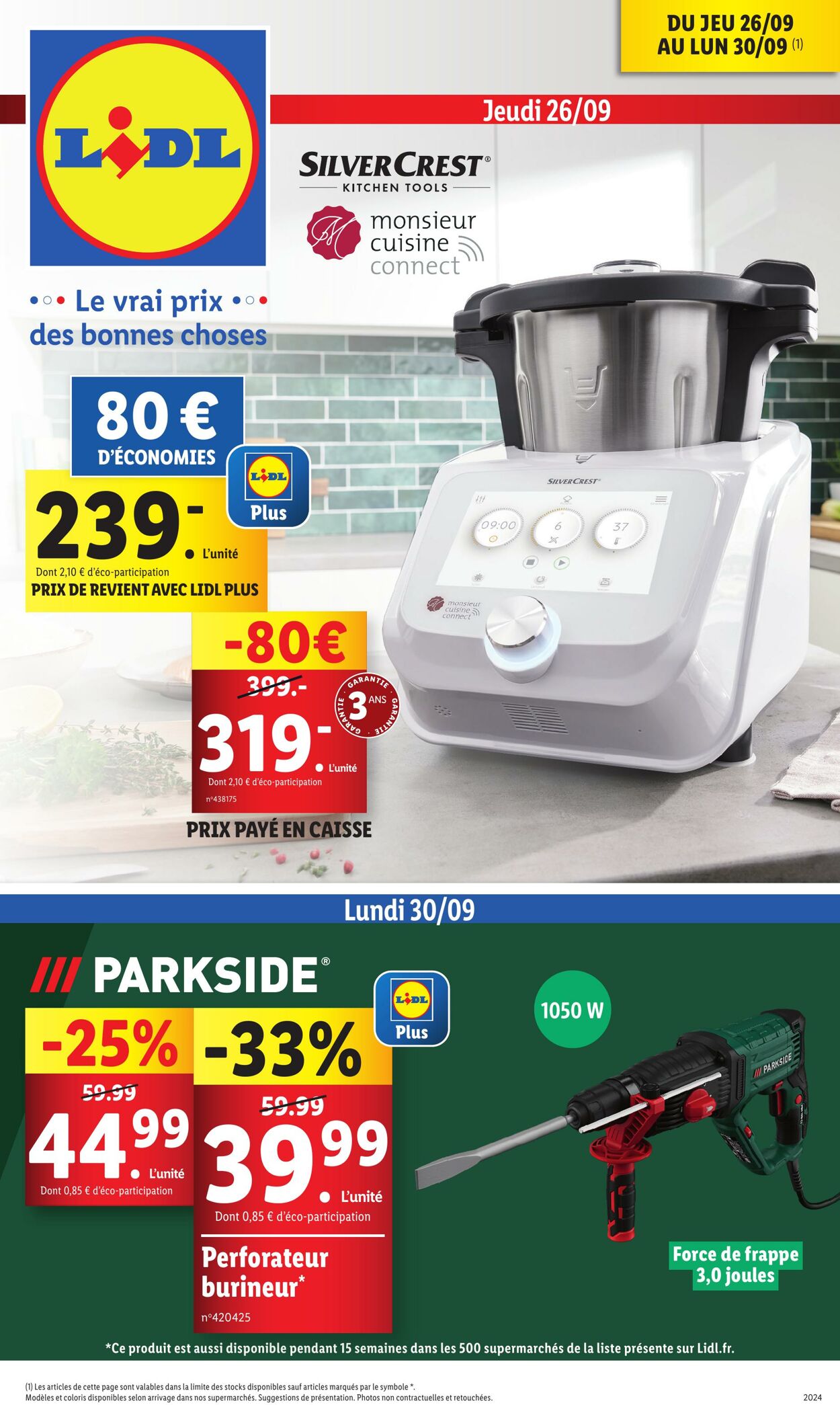 Catalogue Lidl - Les bonnes affaires de la semaine 26 sept. 2024 - 30 sept. 2024