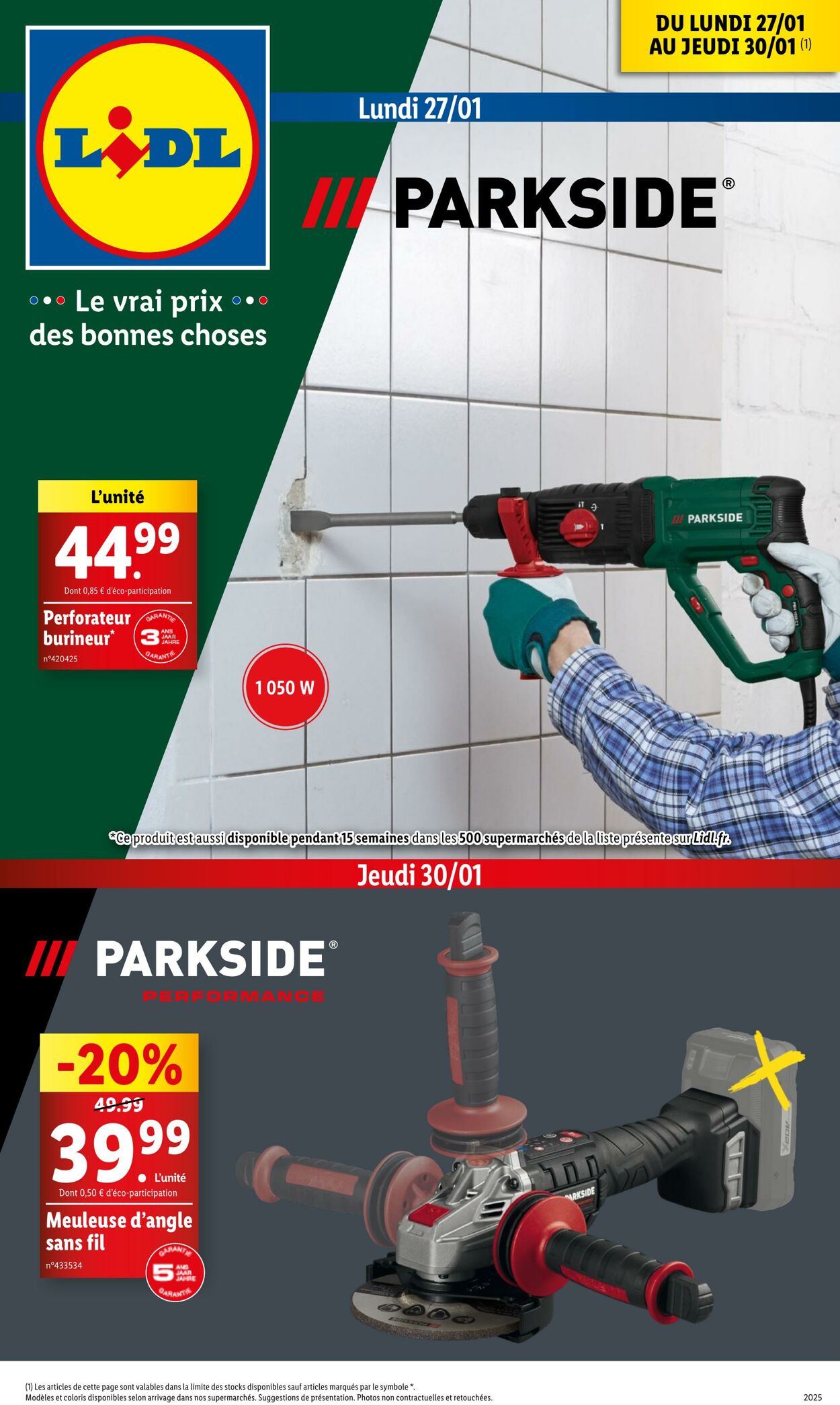 Catalogue Lidl - Les bonnes affaires de la semaine 27 janv. 2025 - 30 janv. 2025