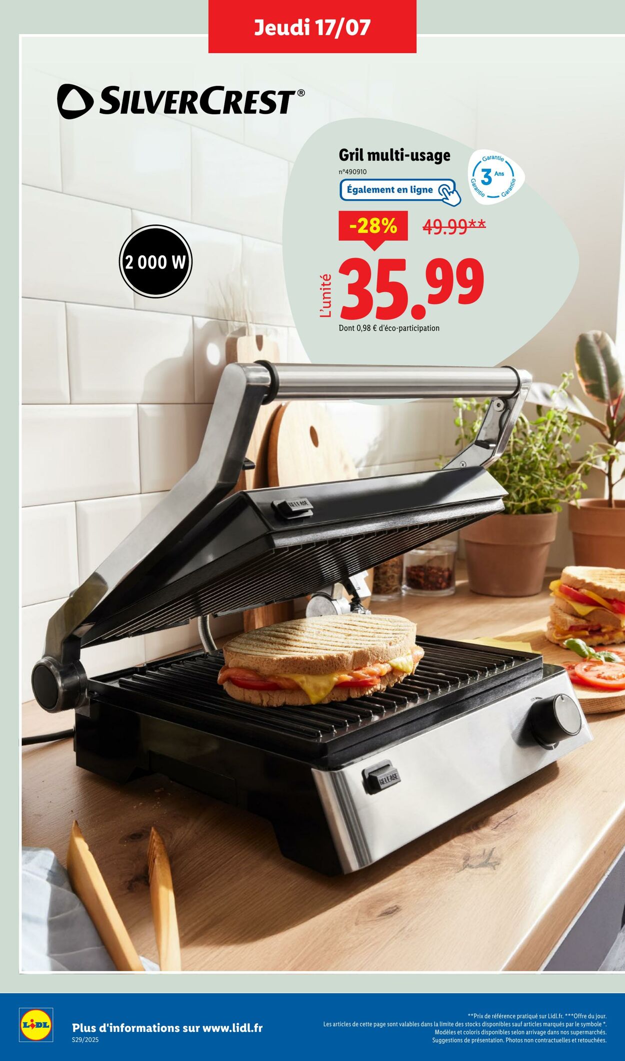 Catalogue Lidl 14.07.2025 - 17.07.2025