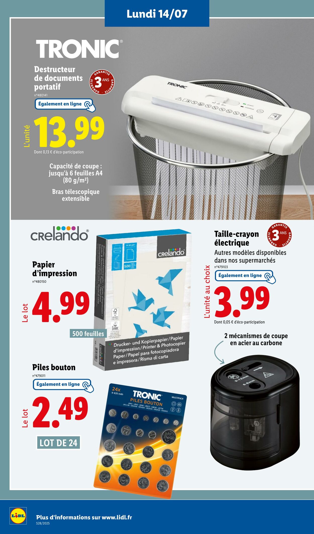 Catalogue Lidl 14.07.2025 - 17.07.2025